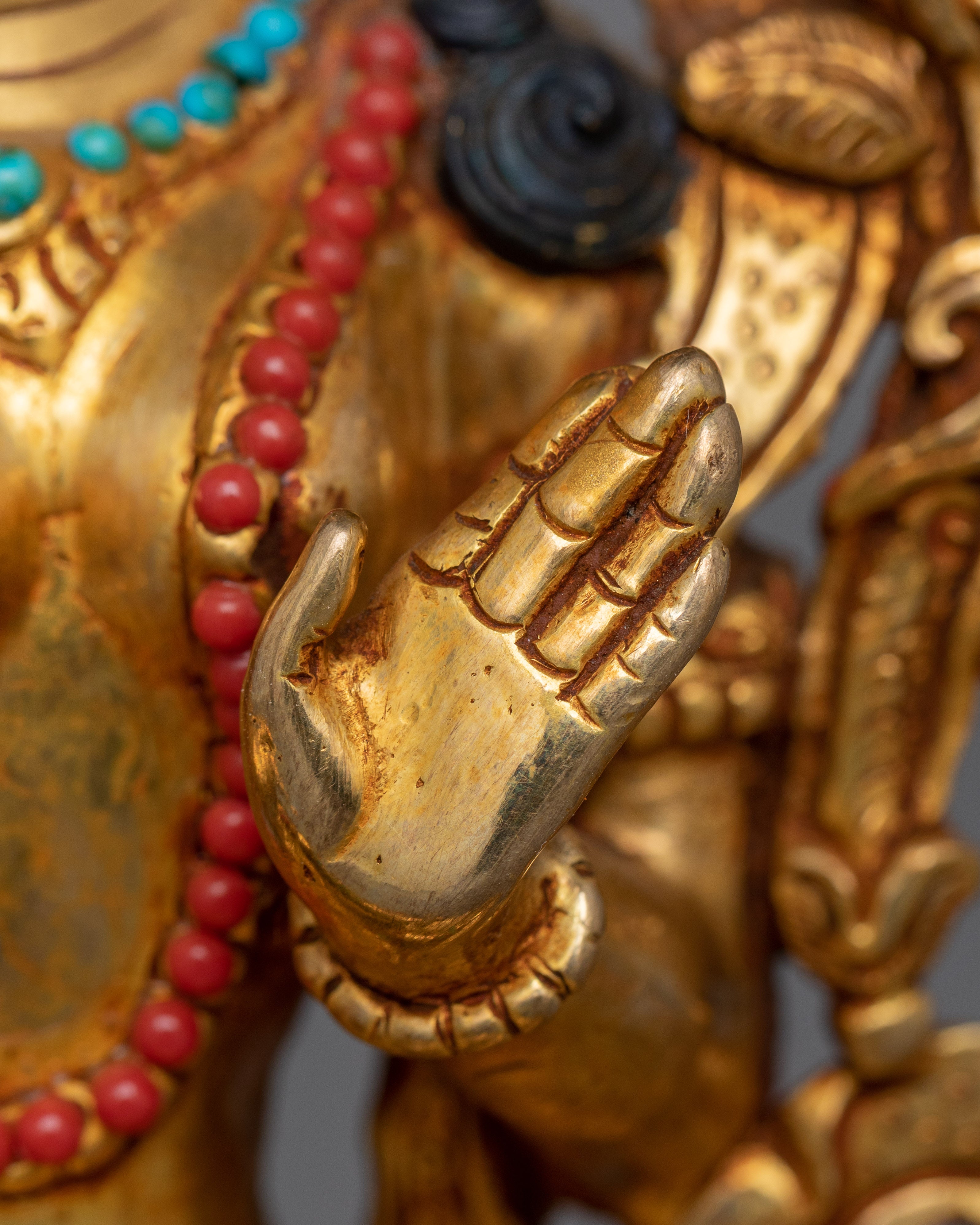 Handcrafted Green Tara Statue | Divine Green Tara Altar Figurine