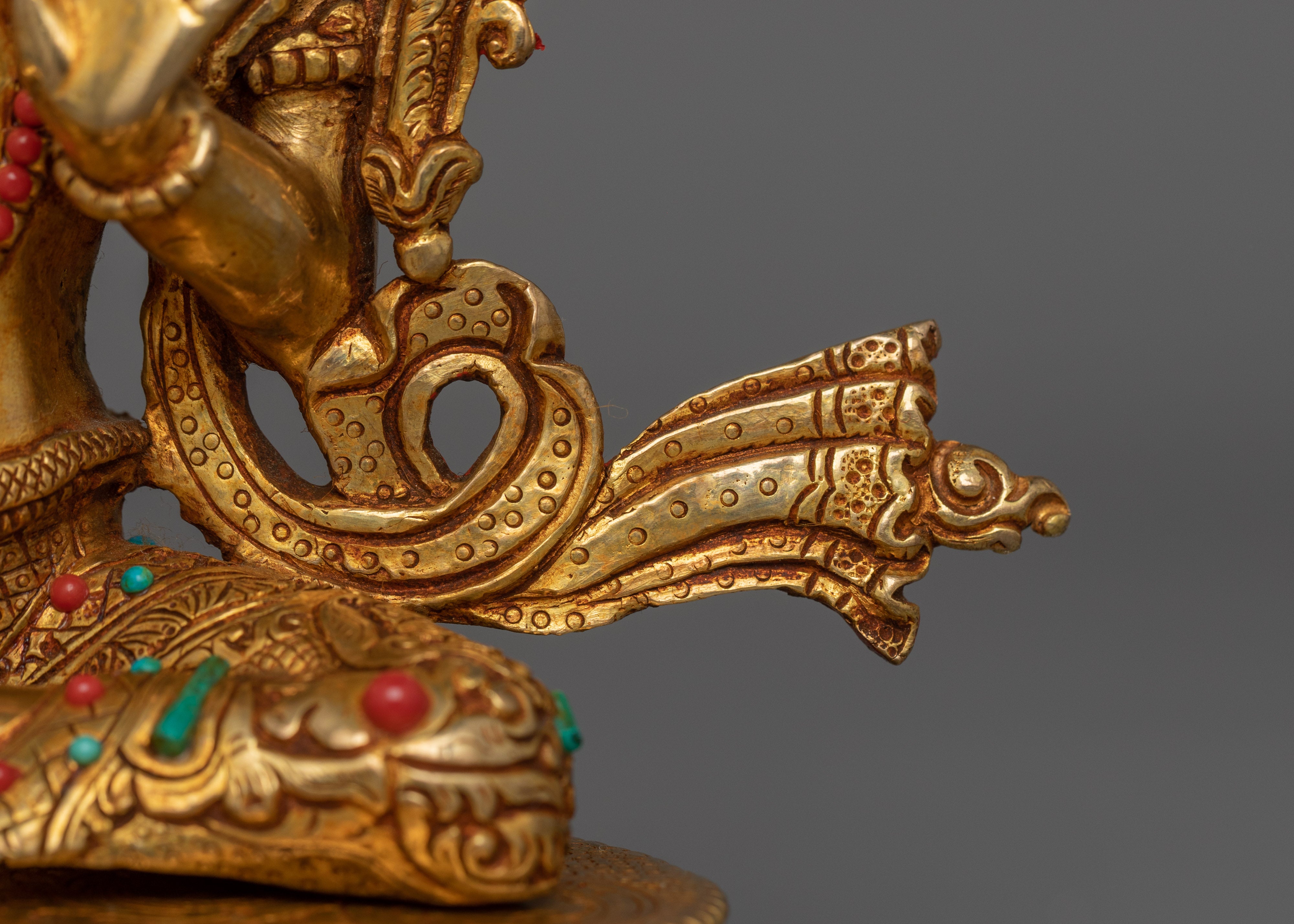 Handcrafted Green Tara Statue | Divine Green Tara Altar Figurine