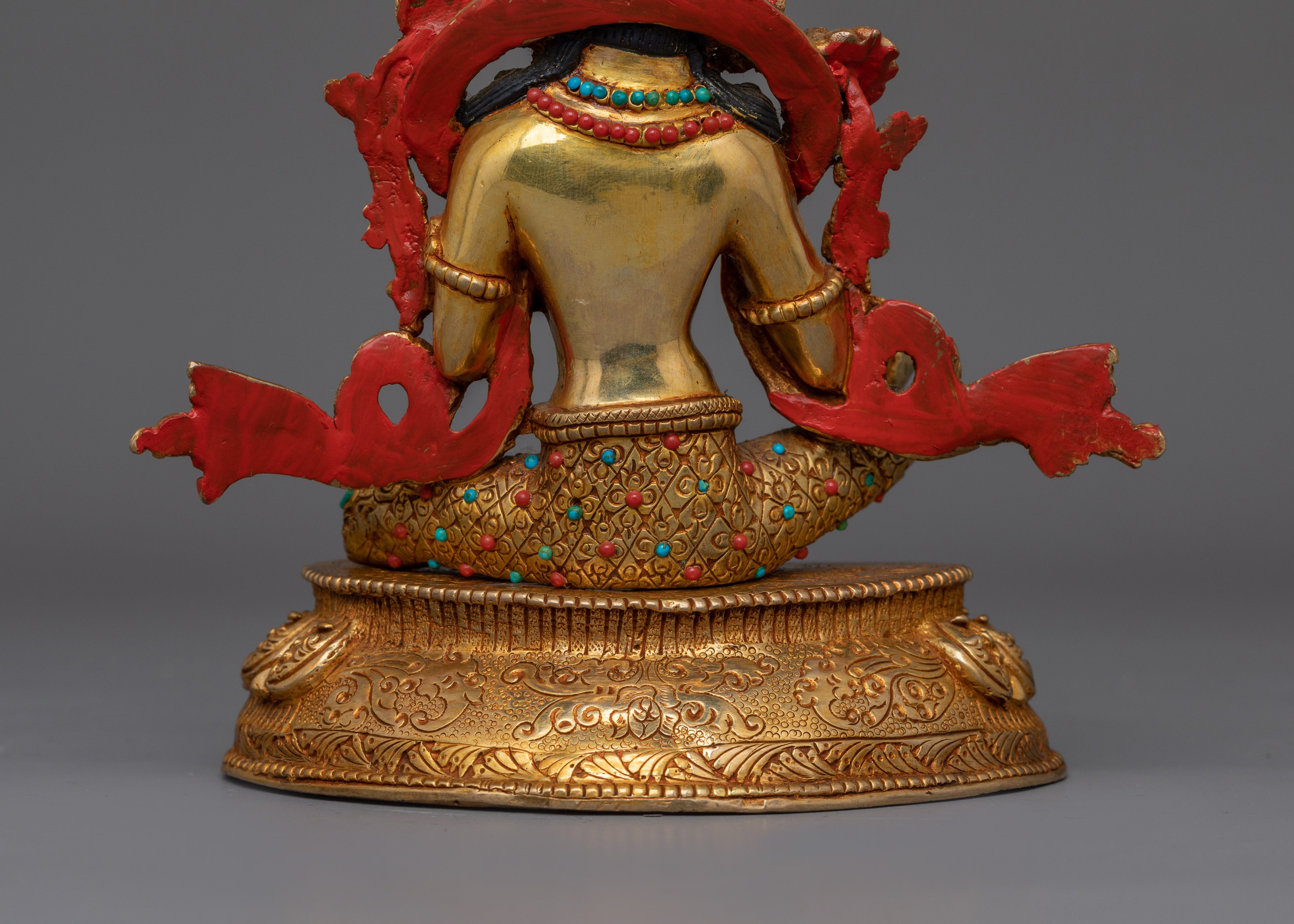 Handcrafted Green Tara Statue | Divine Green Tara Altar Figurine