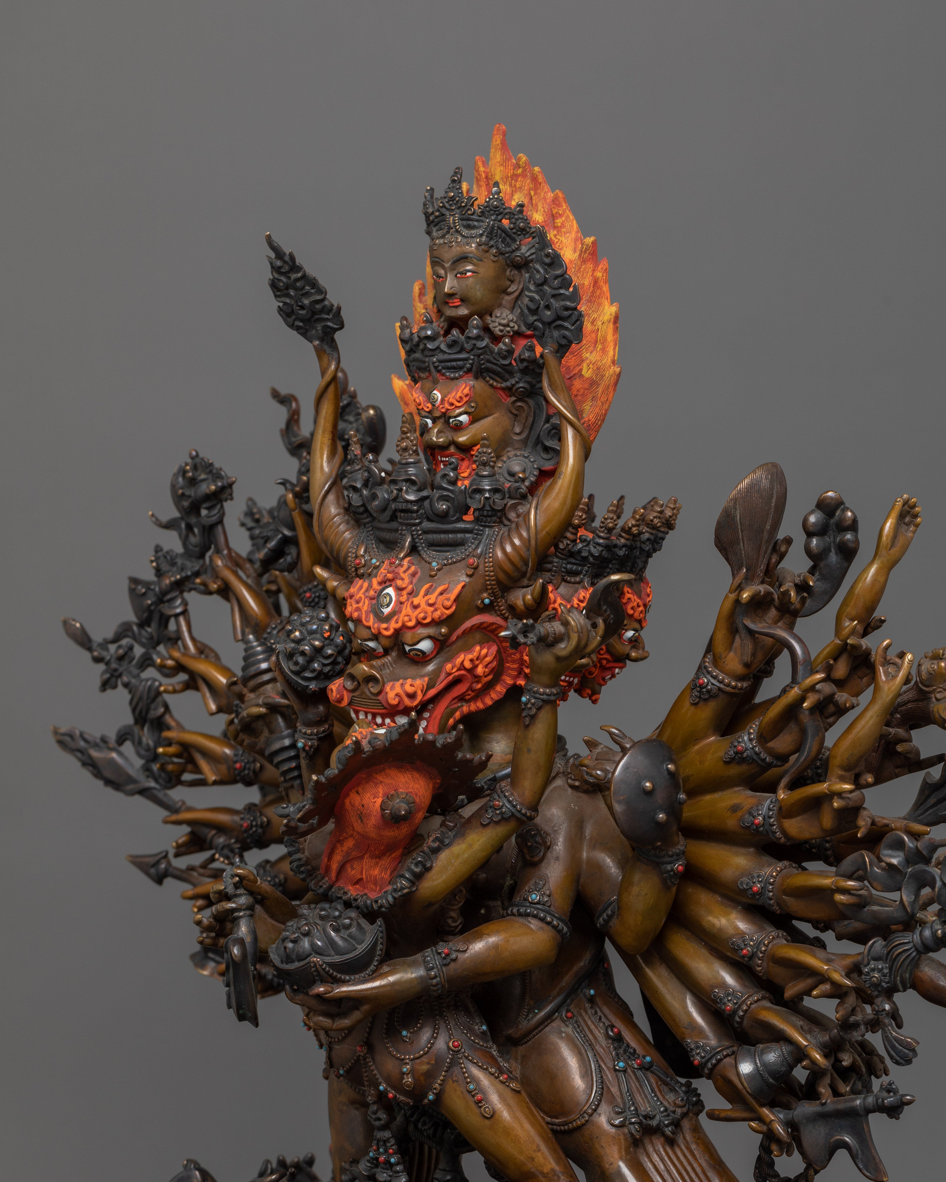 Traditional Sculpture of Yamantaka | The Wrathful Manifestation of Compassion