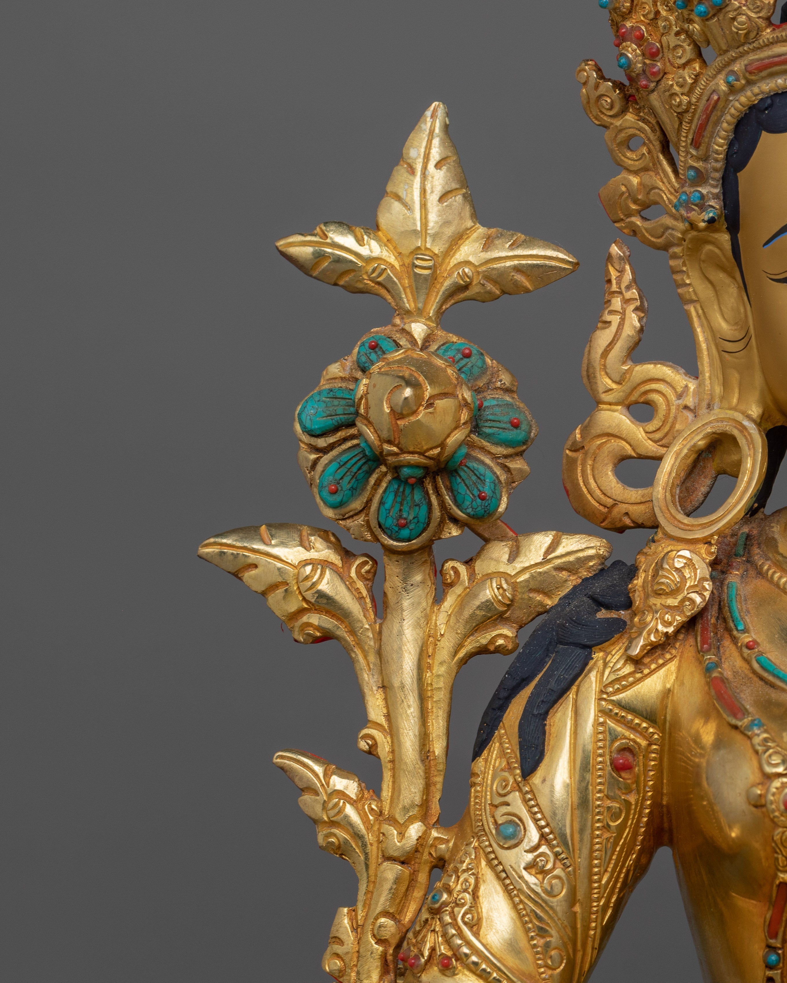 Buddhist Figurine Green Tara | Divine Feminine Sculpture