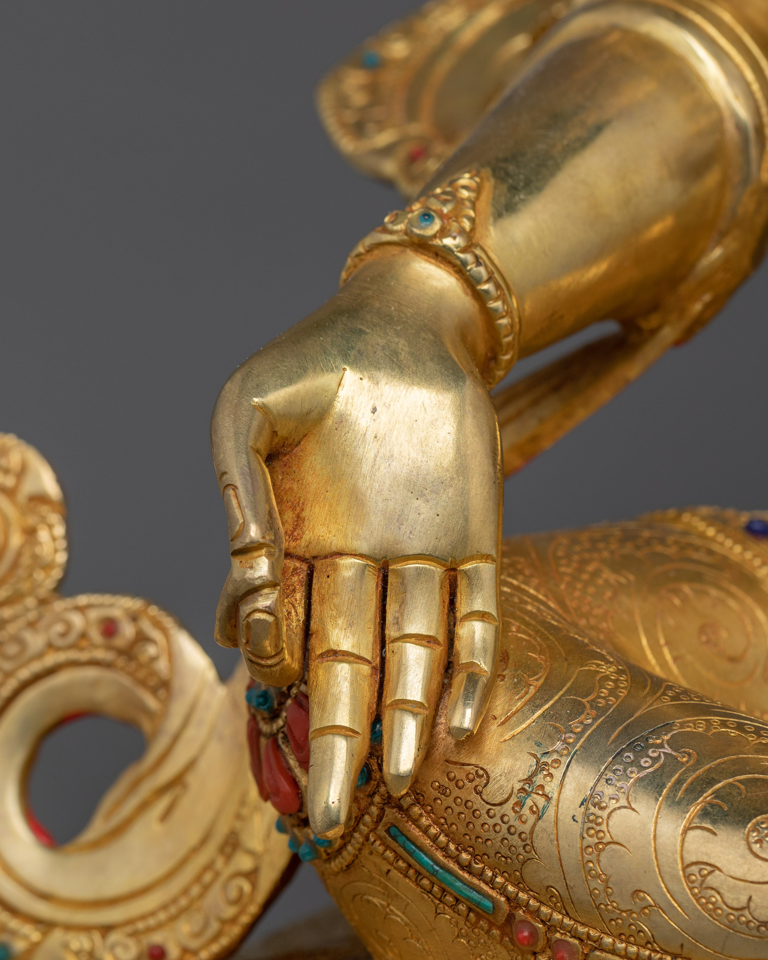 Buddhist Figurine Green Tara | Divine Feminine Sculpture