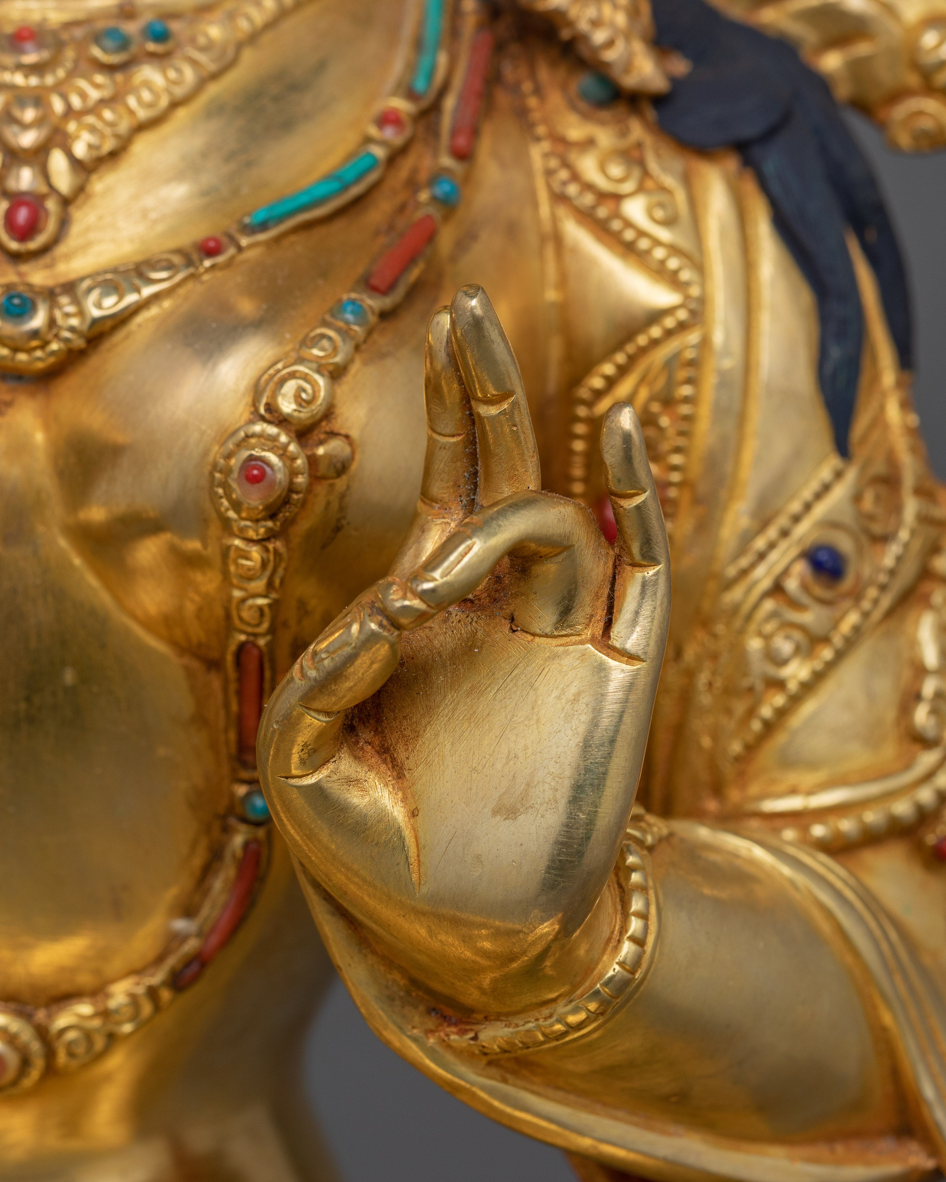 Buddhist Figurine Green Tara | Divine Feminine Sculpture