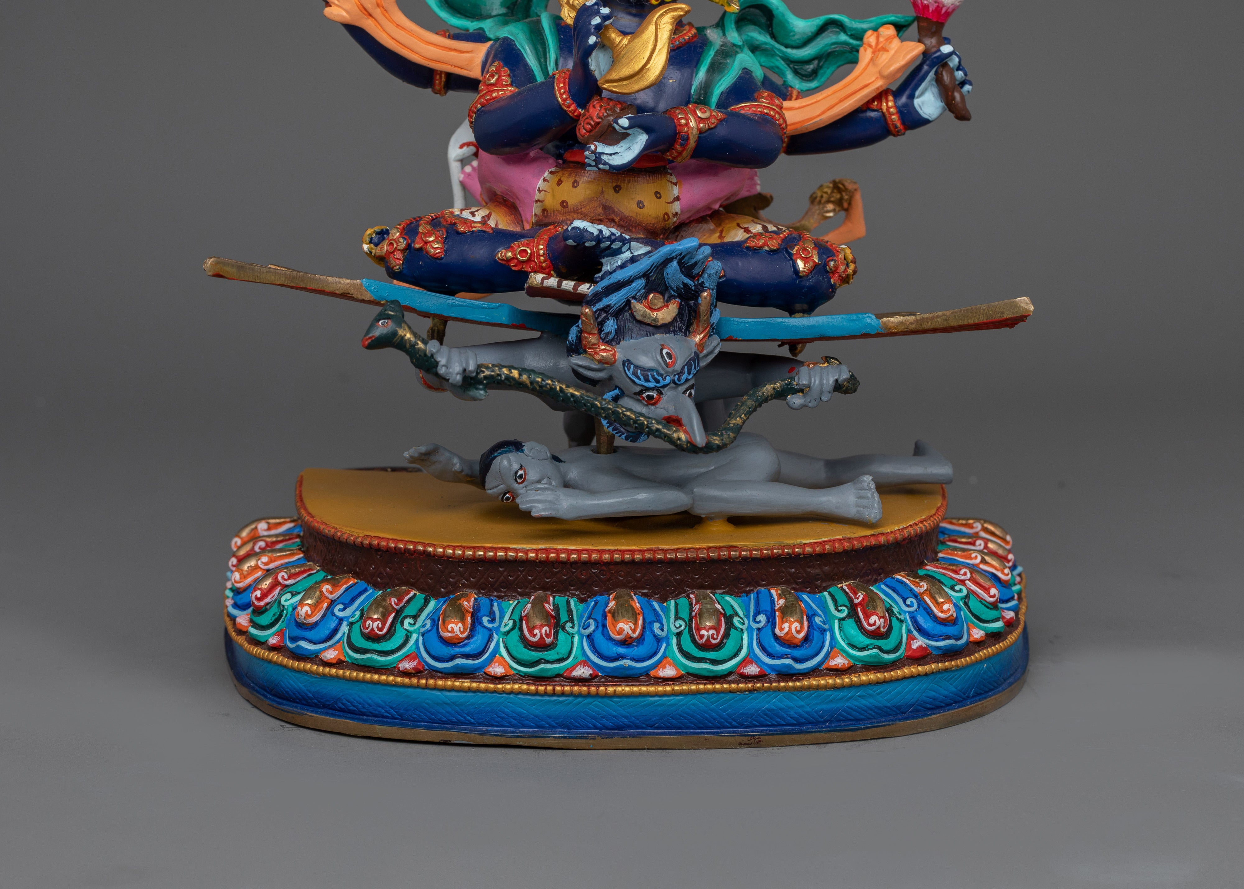 Himalayan Statue of Four Armed Mahakala | The Guardian of Enlightenment