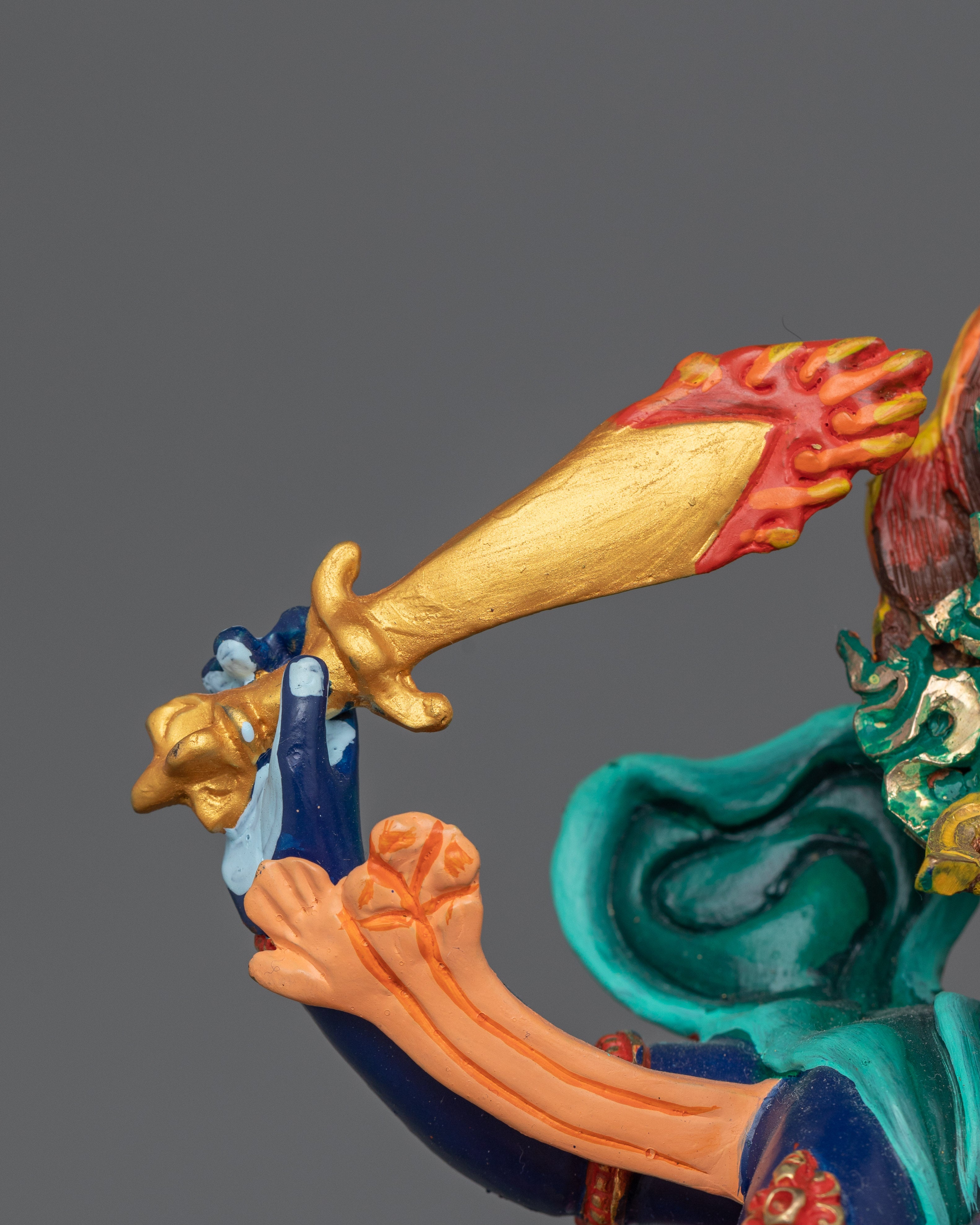 Himalayan Statue of Four Armed Mahakala | The Guardian of Enlightenment