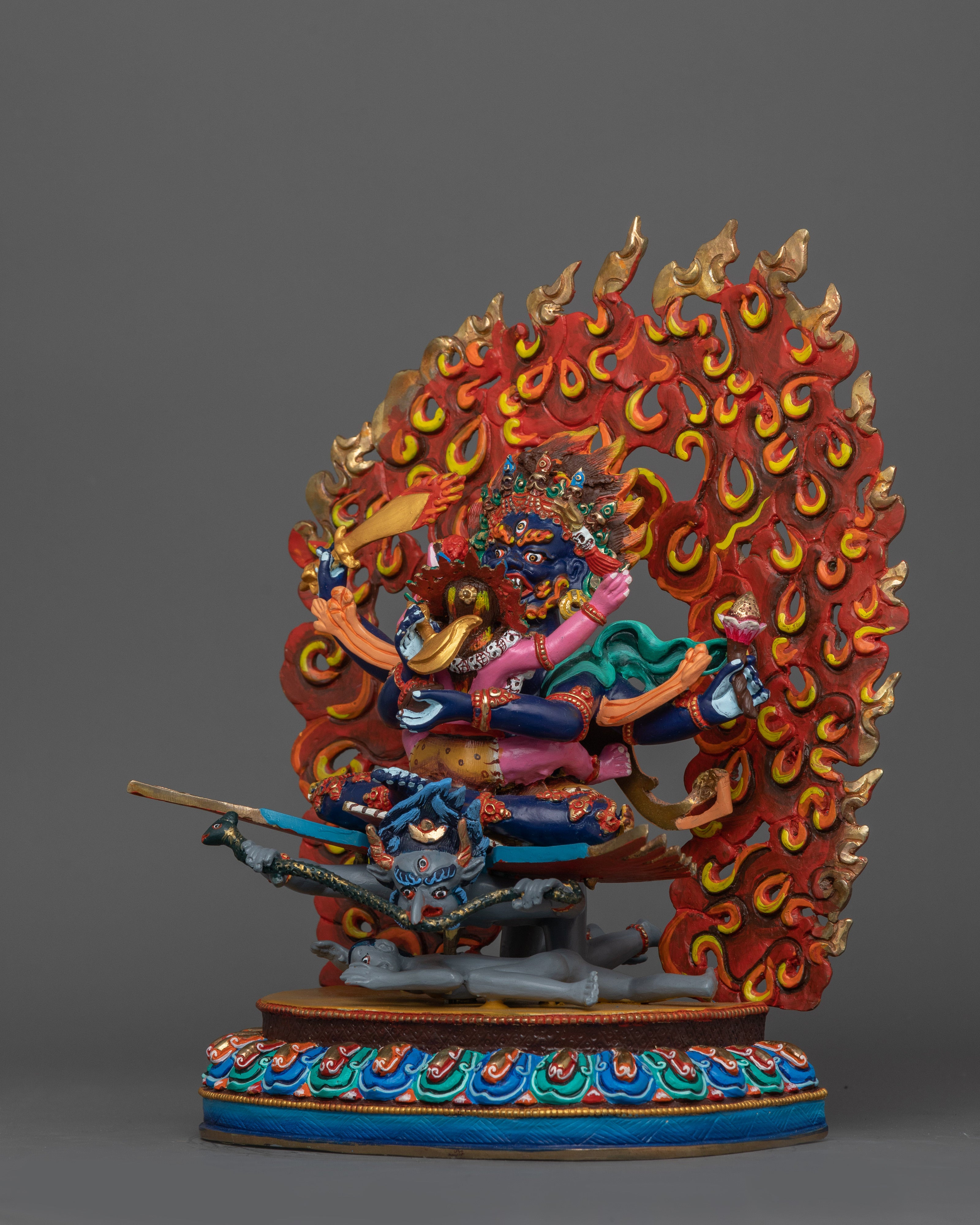 Himalayan Statue of Four Armed Mahakala | The Guardian of Enlightenment