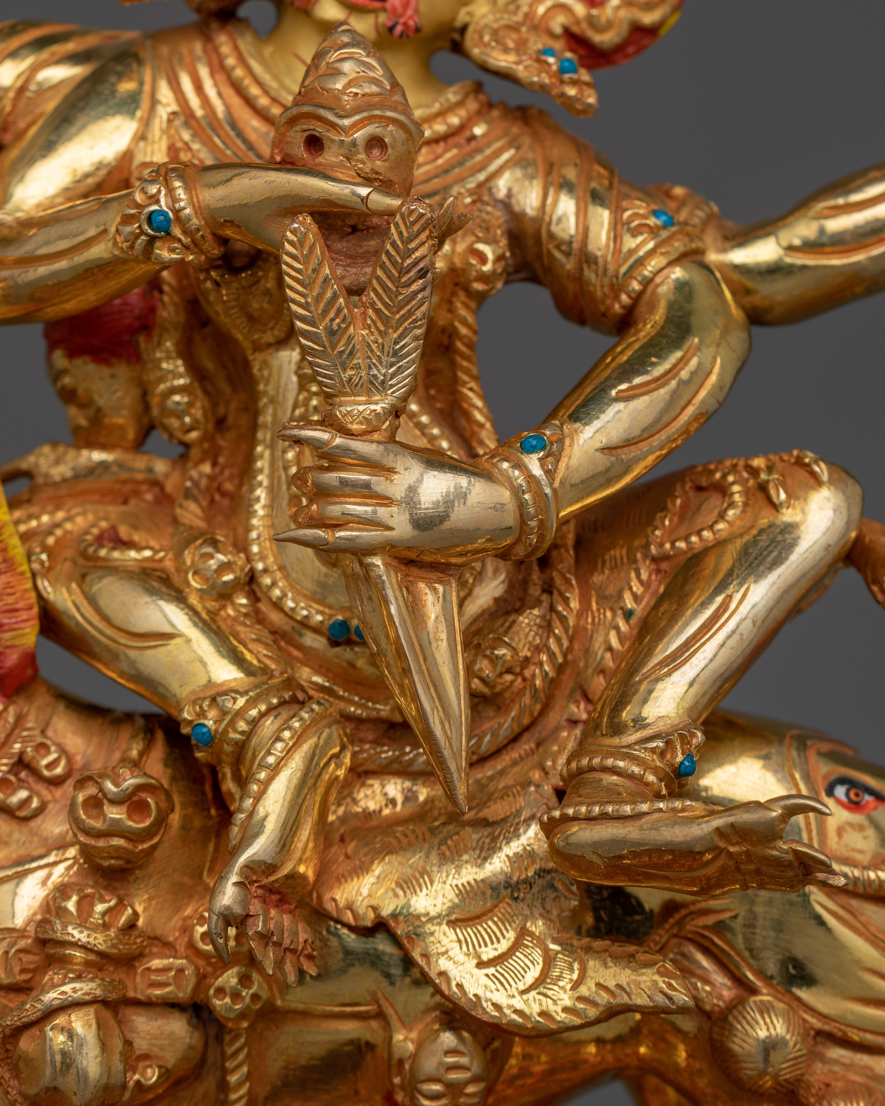 Himalayan Statue of 4 Armed Palden Lhamo | The Wrathful Goddess of Protection