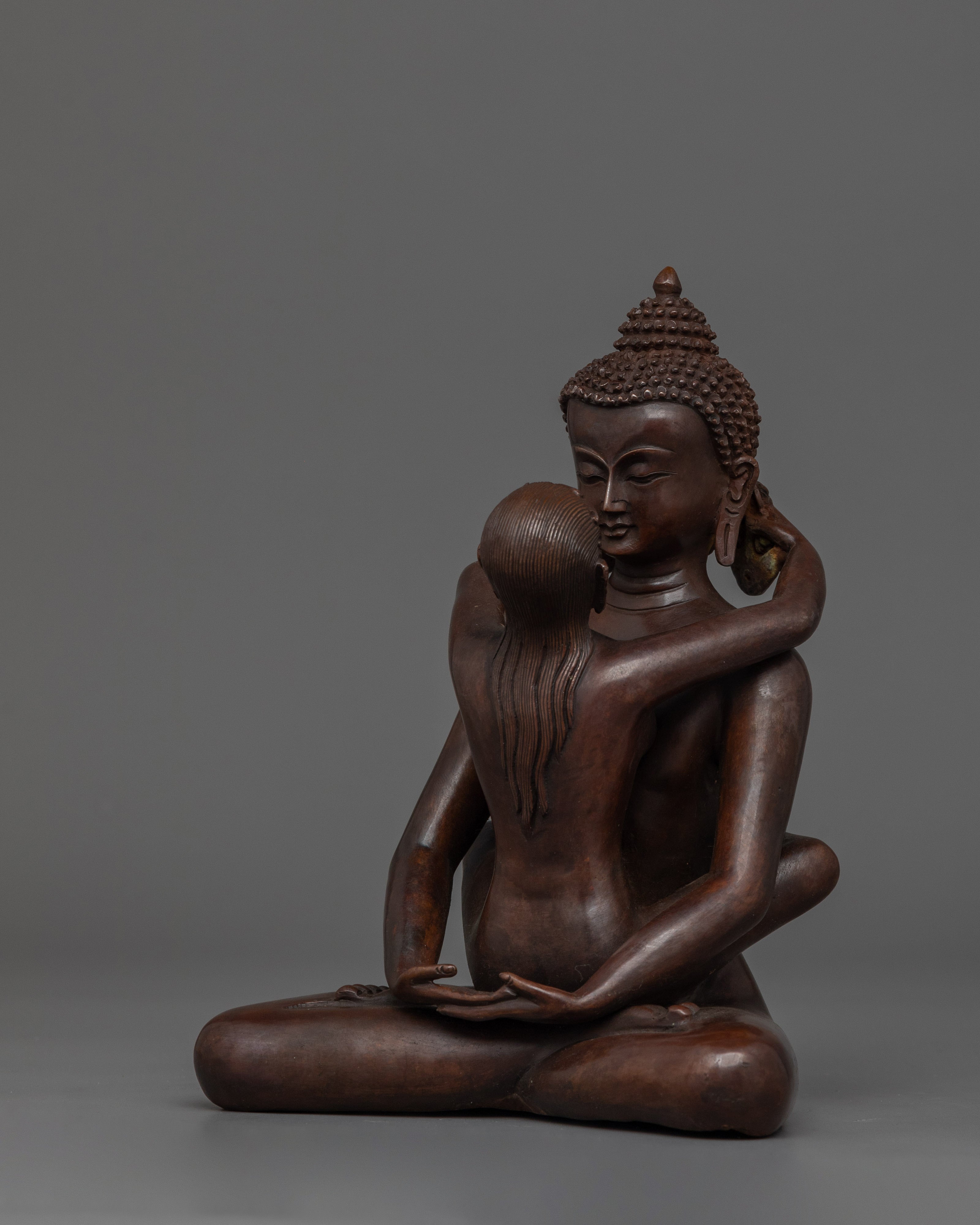 Traditional Sculpture of Samanthabhadra with consort | The Unifier of Wisdom