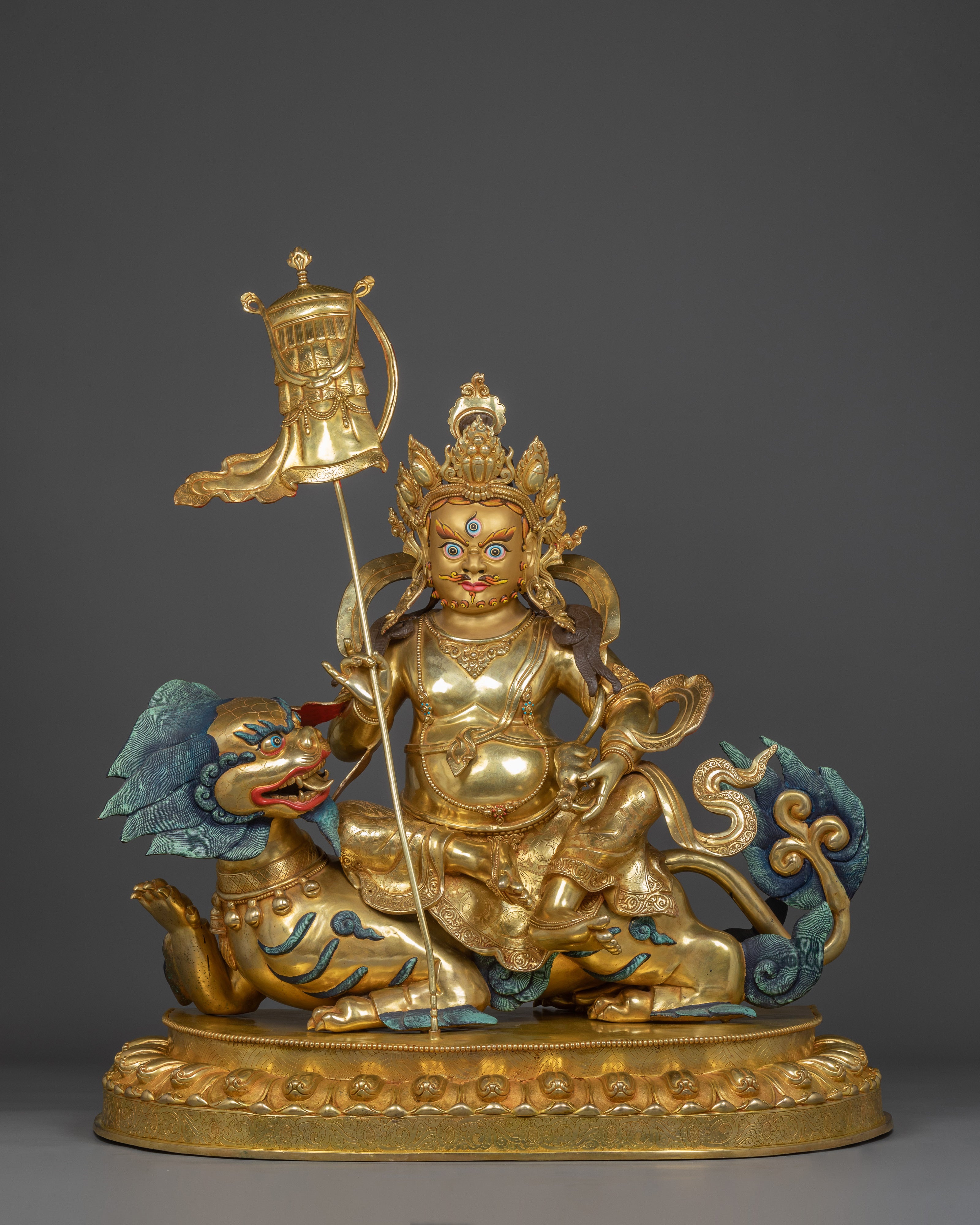 Handcrafted Tibetan Namtoshe Statue | Lord of Wealth