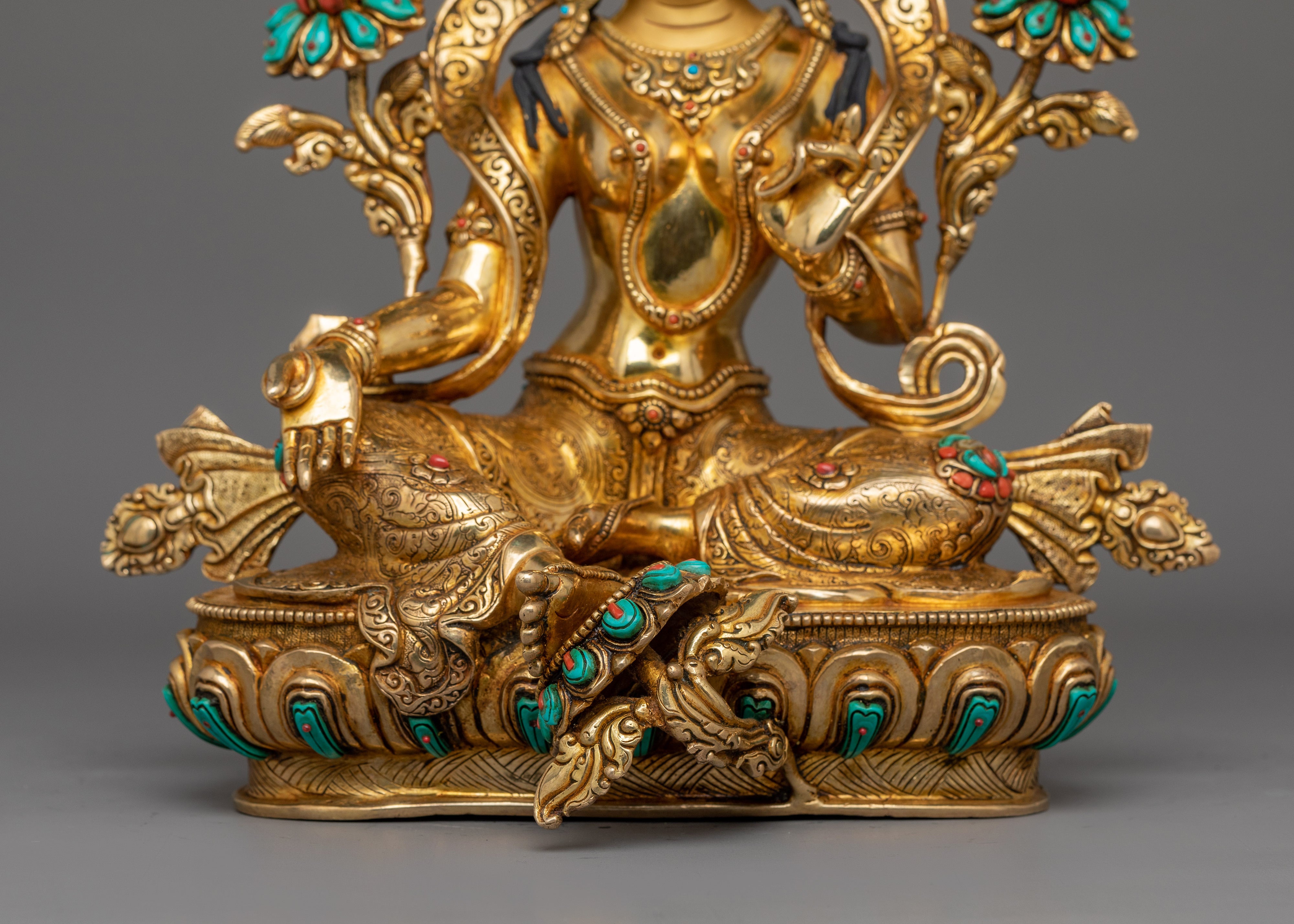 Tibetan Statue of Green Tara | Guardian of Buddhist Teachings