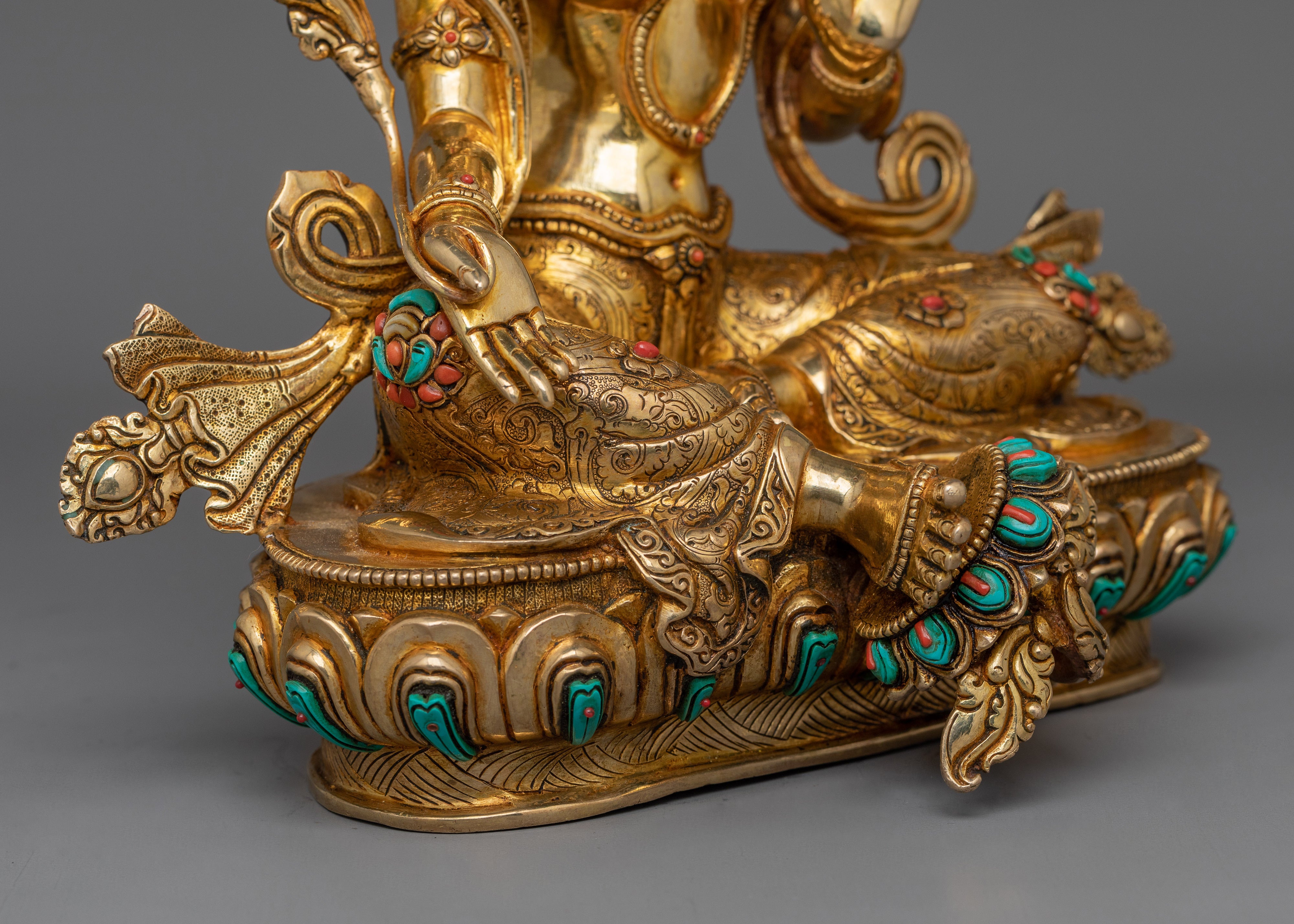 Tibetan Statue of Green Tara | Guardian of Buddhist Teachings