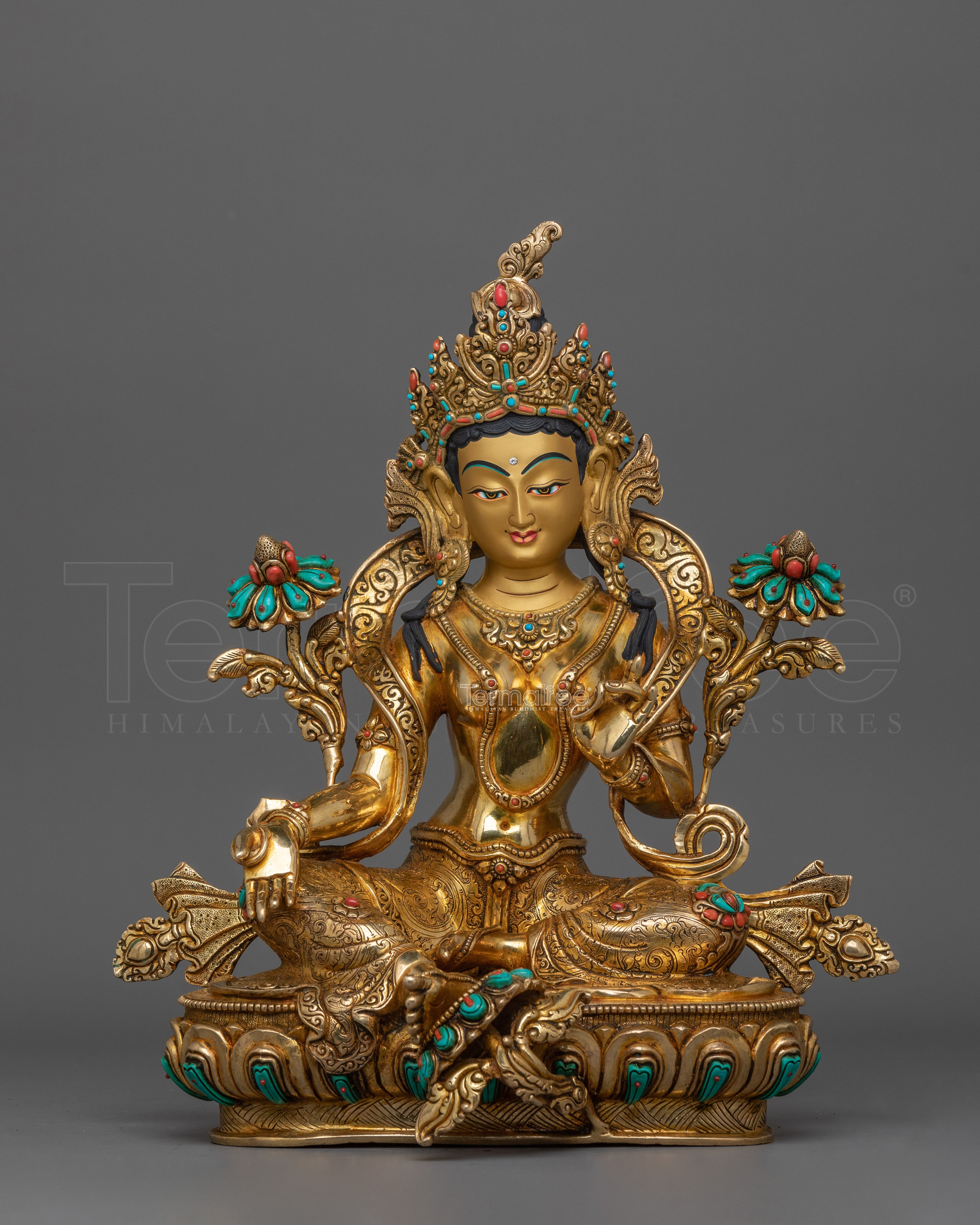 Tibetan Statue of Green Tara | Guardian of Buddhist Teachings