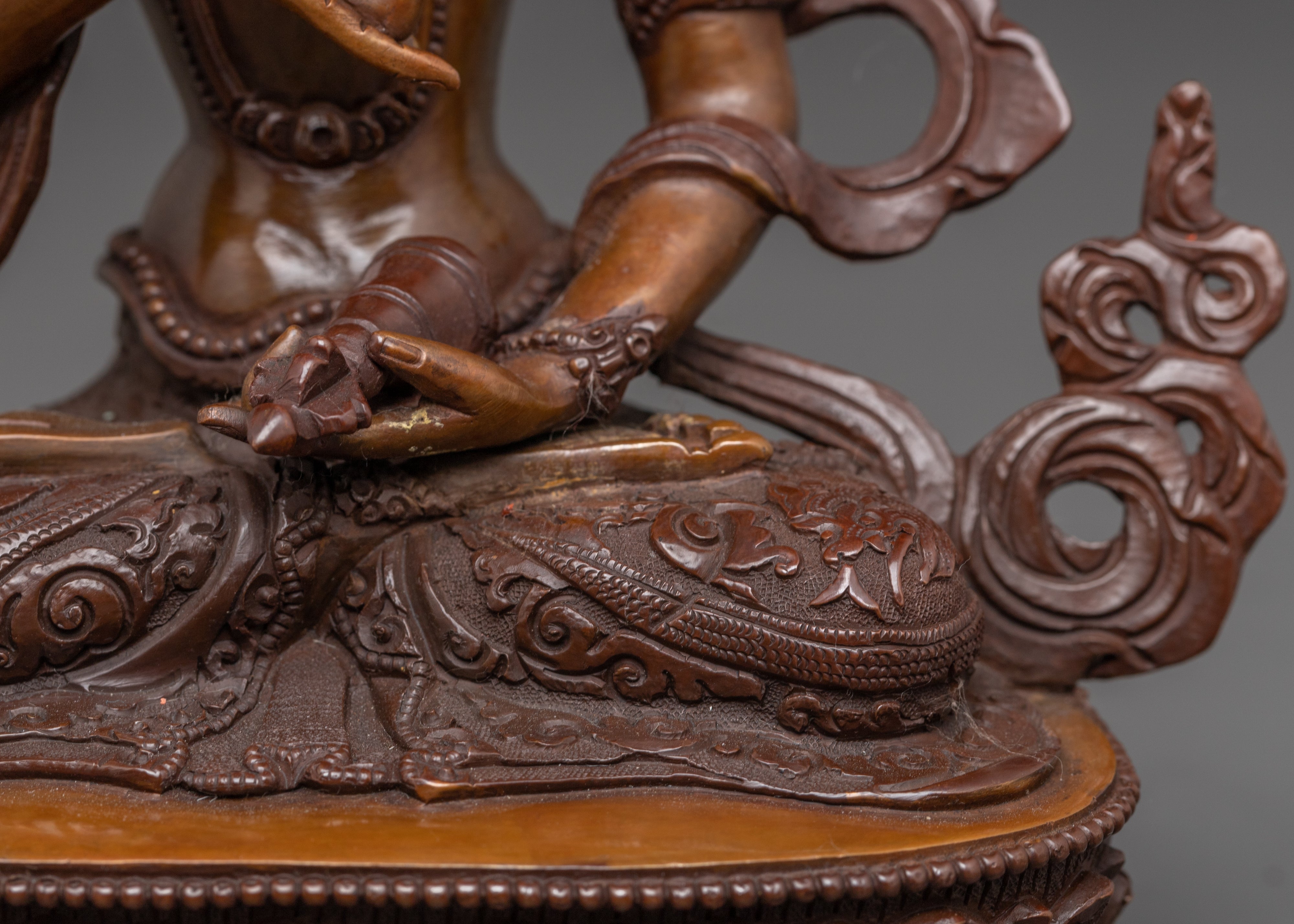 Handcrafted Oxidized Copper Statue of Bodhisattva Vajrasattva