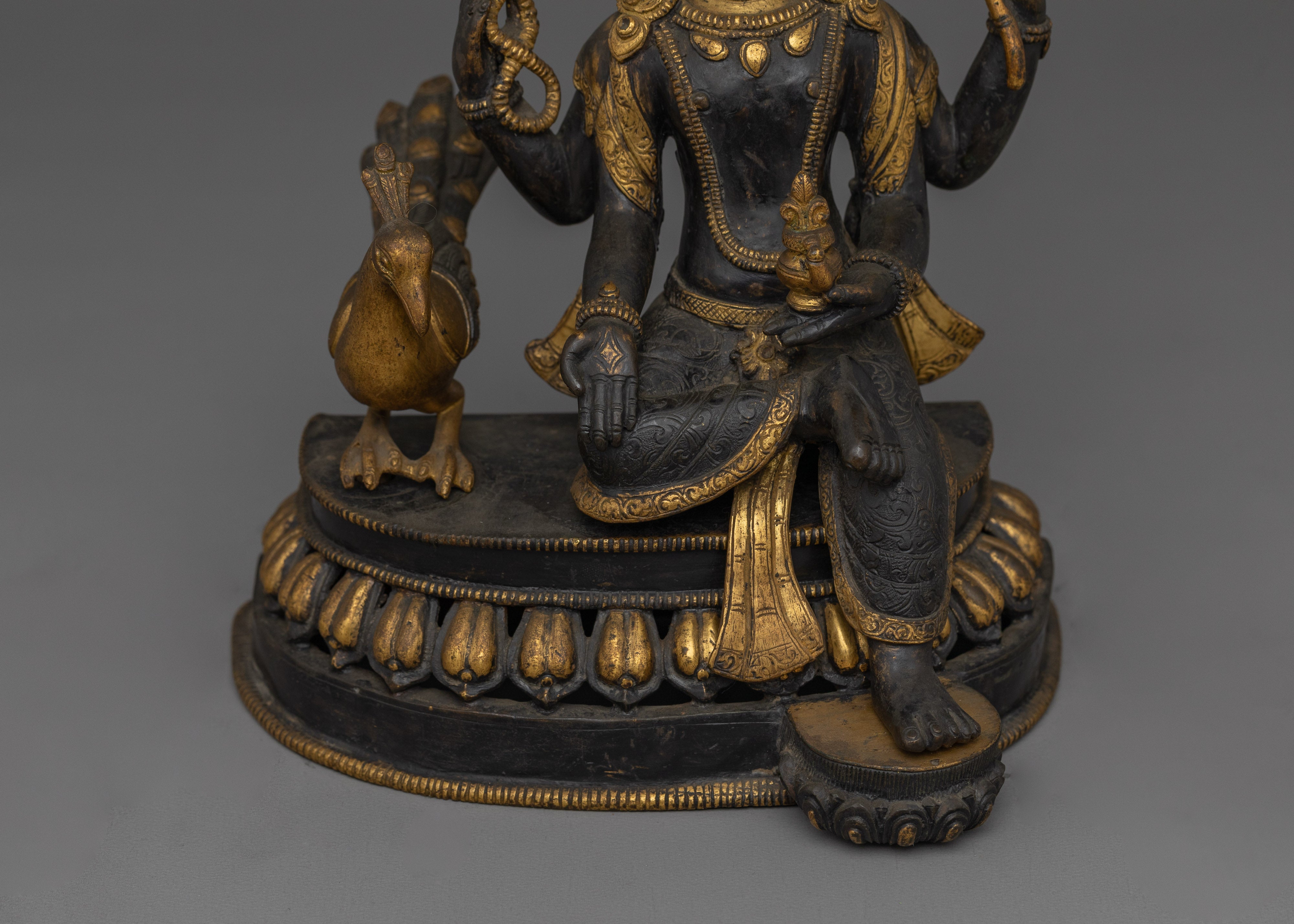 Handcrafted Kartikeya Statue | Himalayan Sculpture for Spiritual Victory