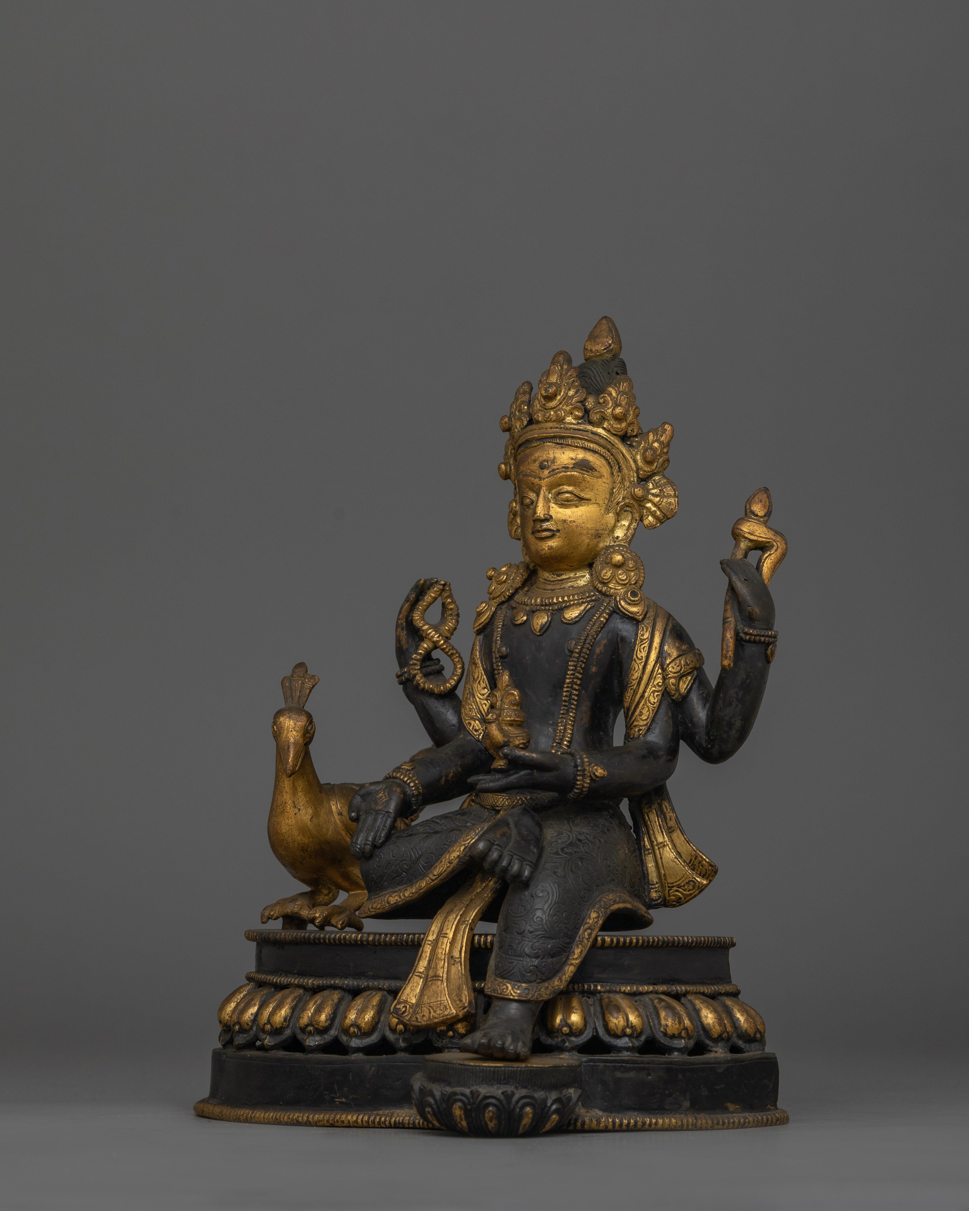 Handcrafted Kartikeya Statue | Himalayan Sculpture for Spiritual Victory