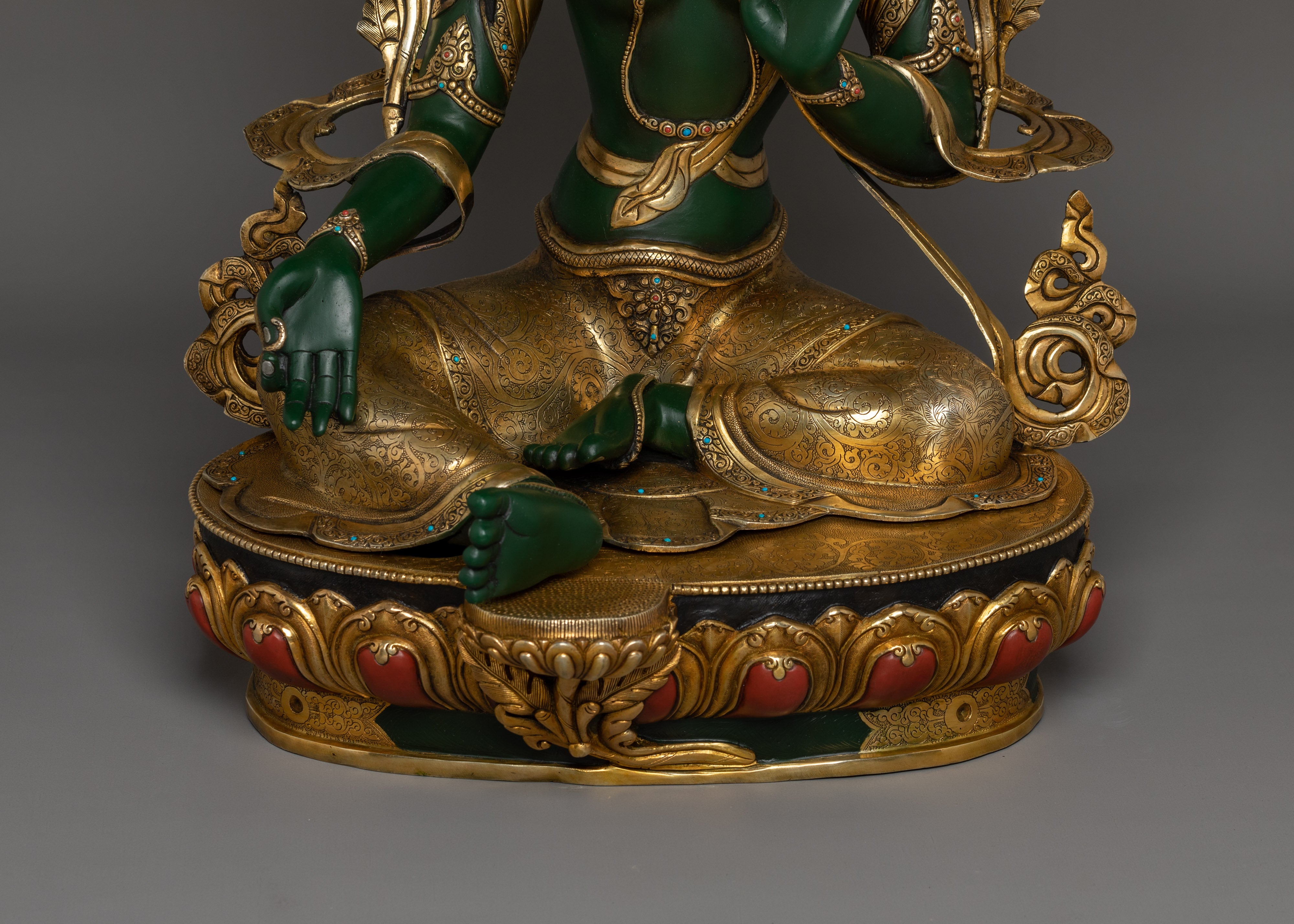 Spiritual Protector Green Tara Statue | Meditation and Healing Deity