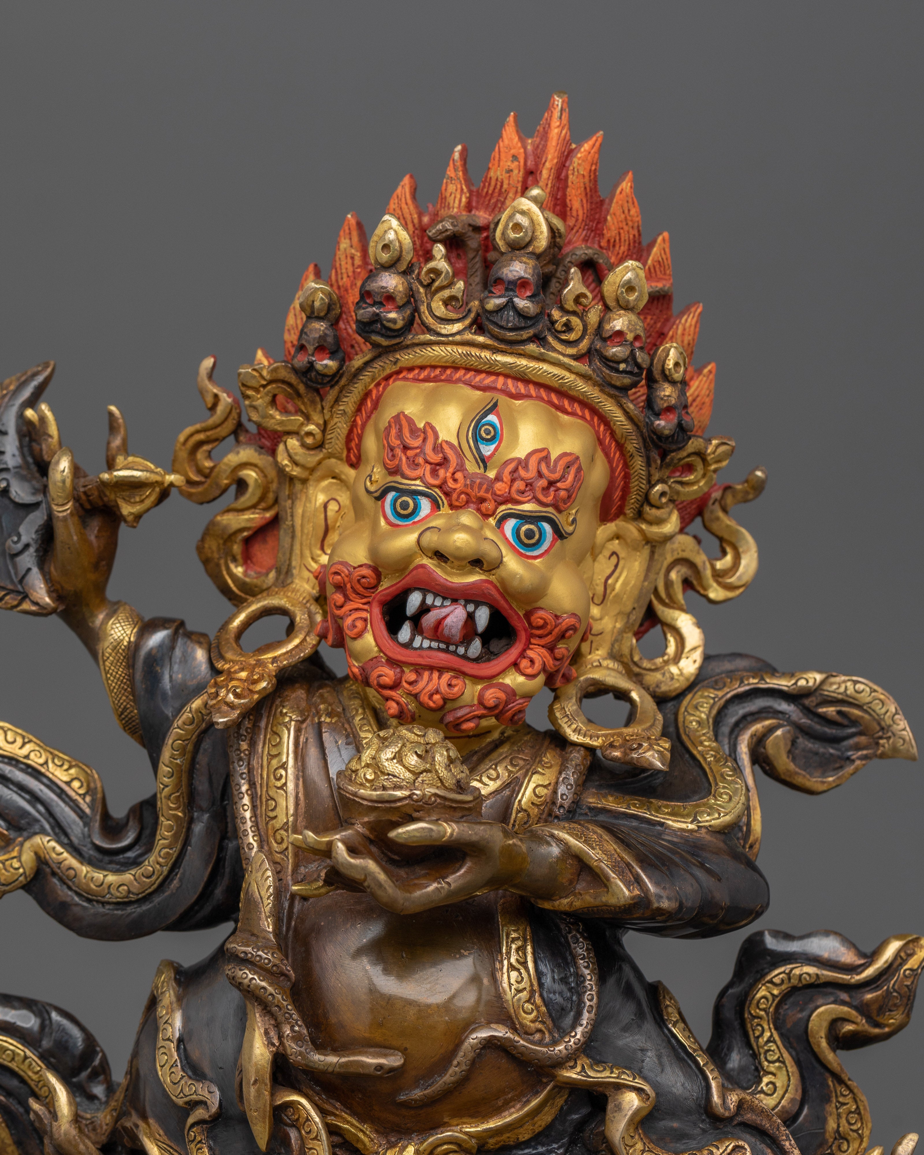 Handcrafted Statue of Mahakala Bernagchen | Wrathful Protector