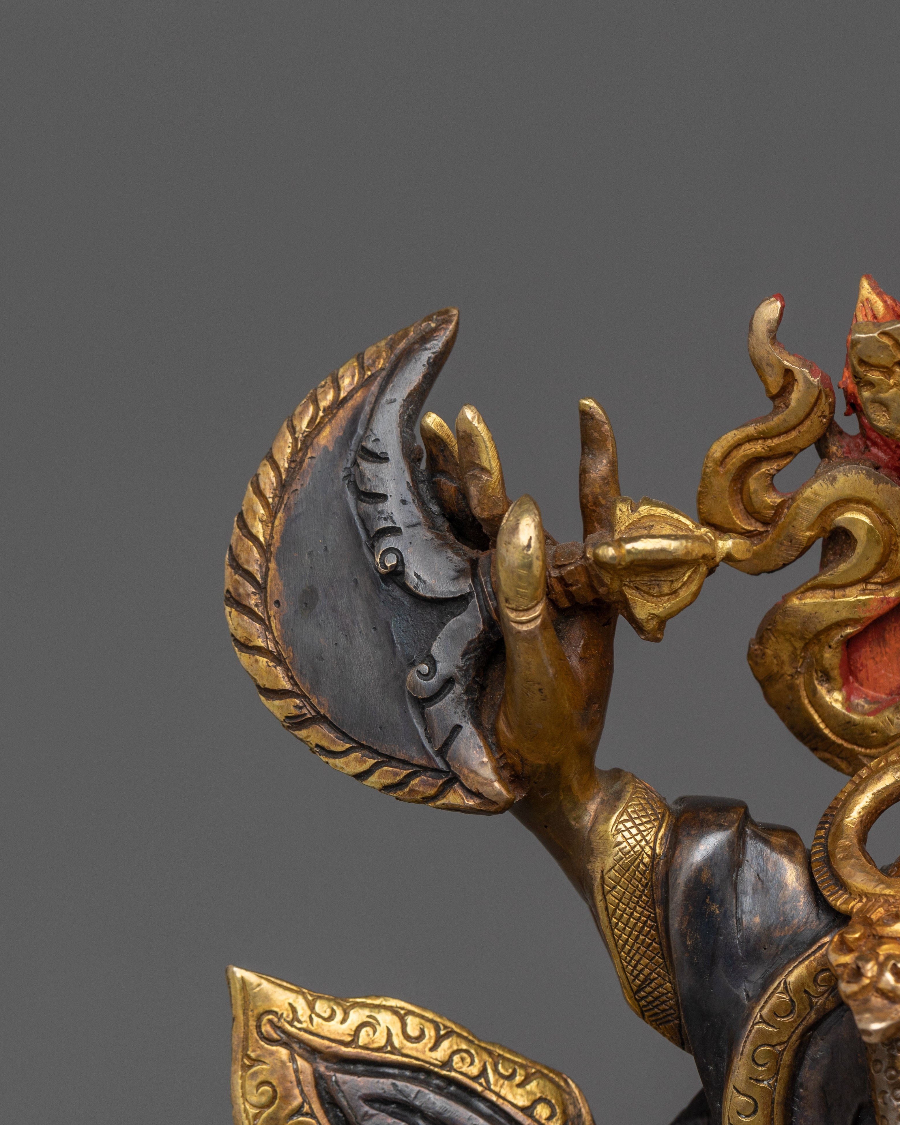 Handcrafted Statue of Mahakala Bernagchen | Wrathful Protector