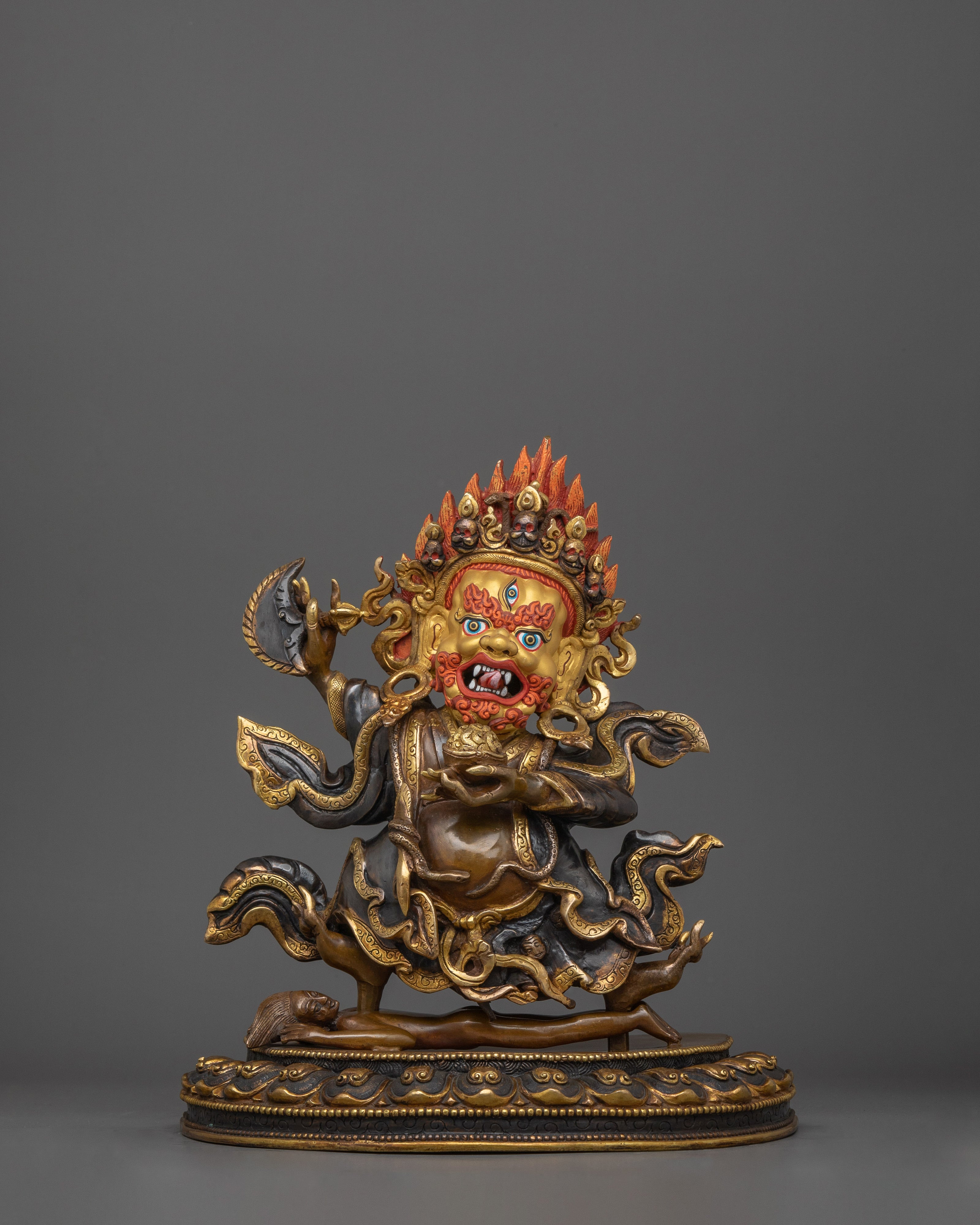 Handcrafted Statue of Mahakala Bernagchen | Wrathful Protector