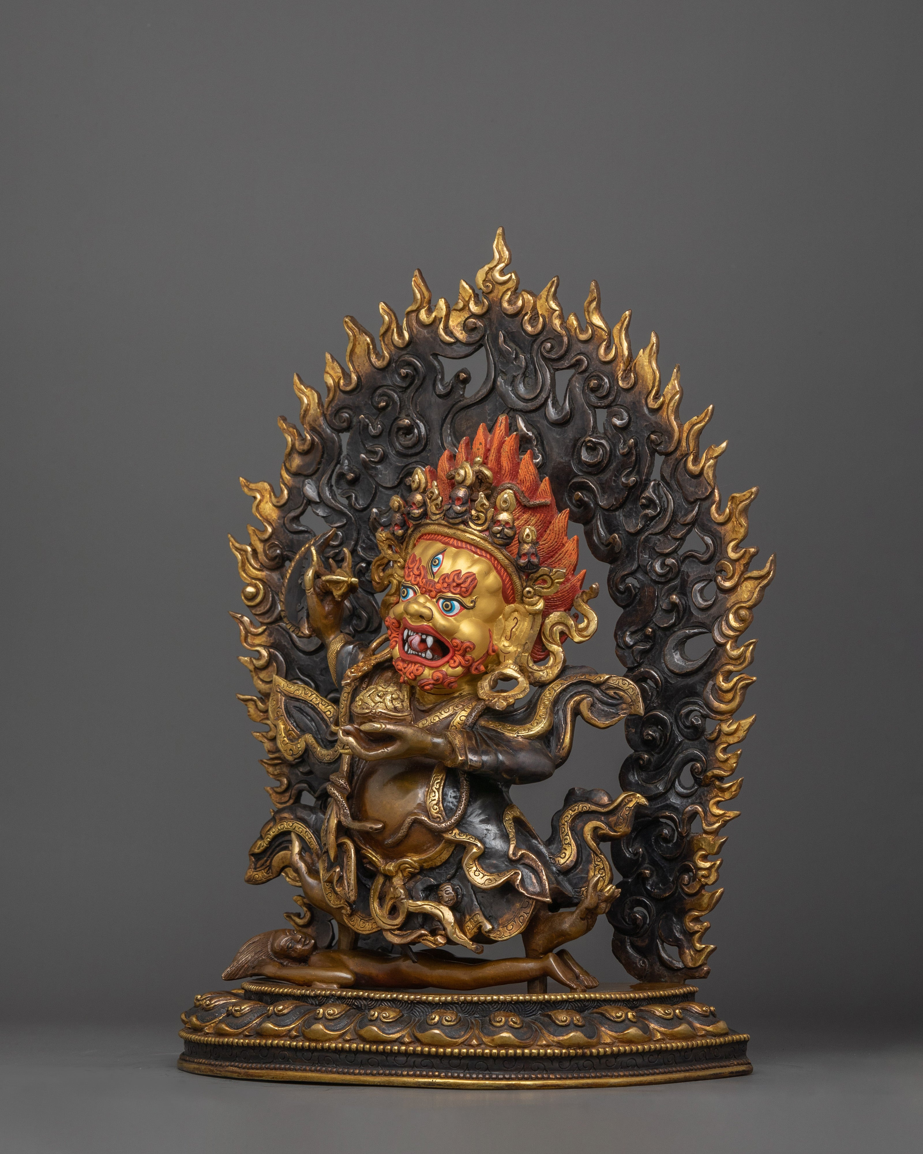 Handcrafted Statue of Mahakala Bernagchen | Wrathful Protector
