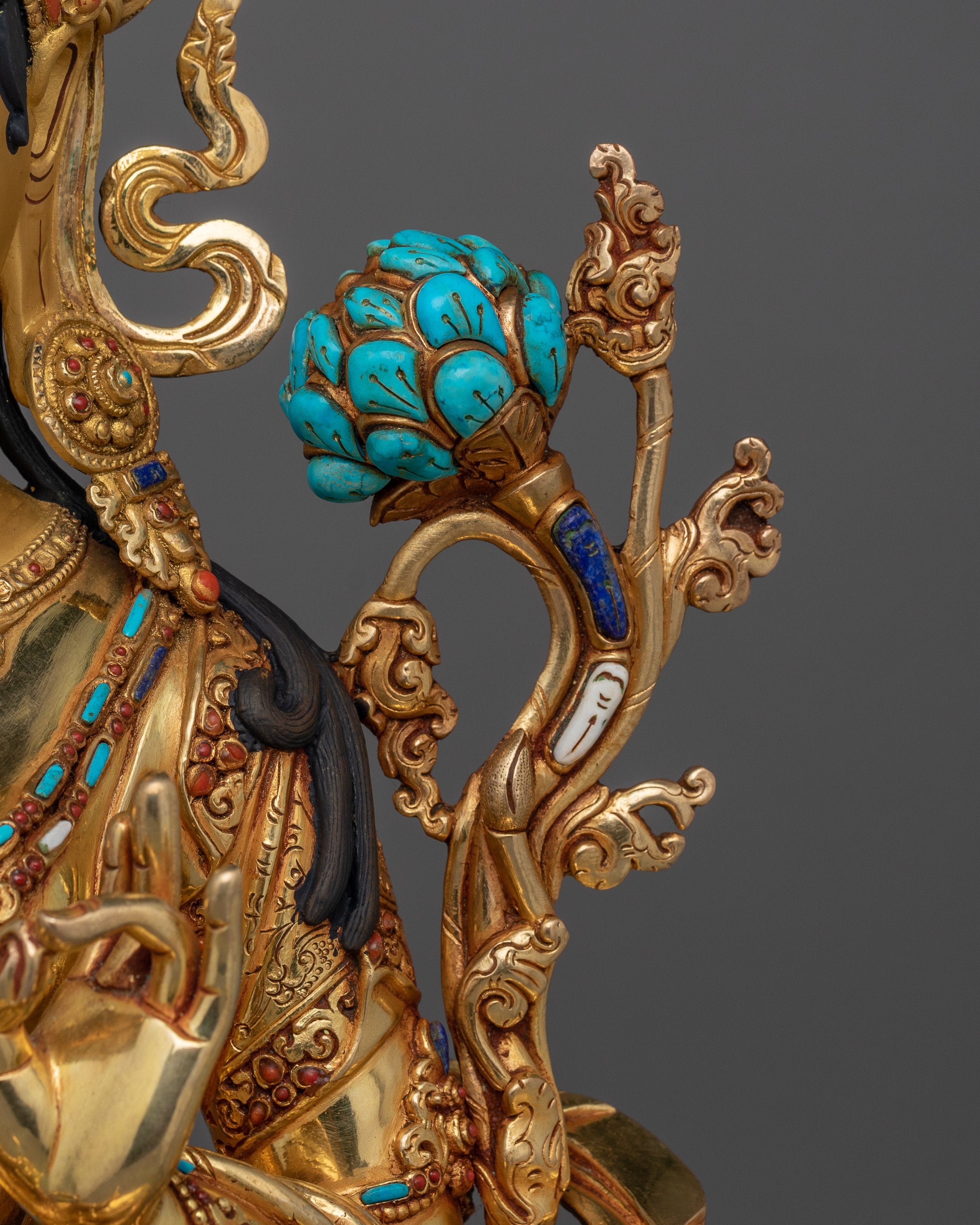 Handmade Statue of Green Tara | The Goddess of Compassion and Protection