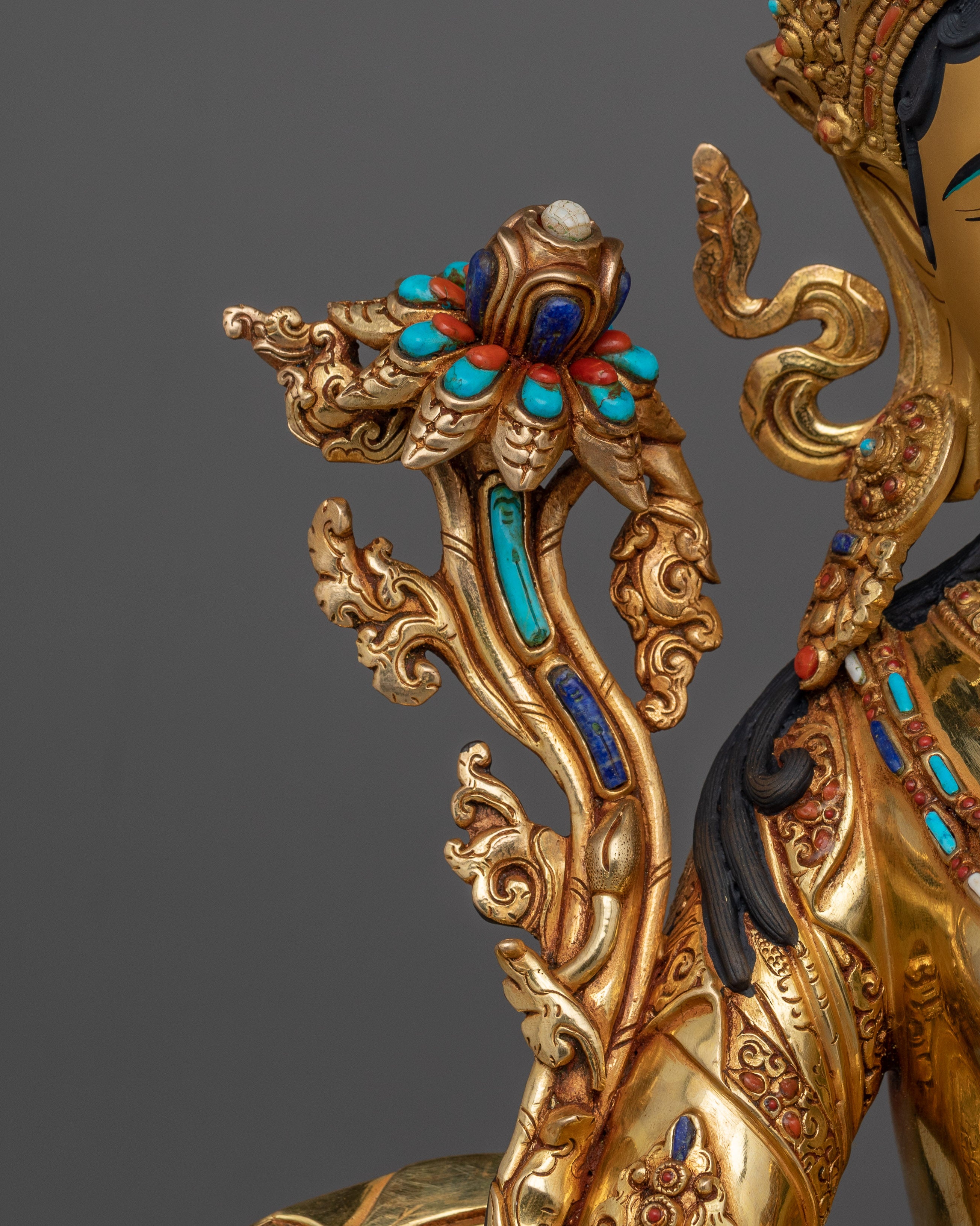 Handmade Statue of Green Tara | The Goddess of Compassion and Protection