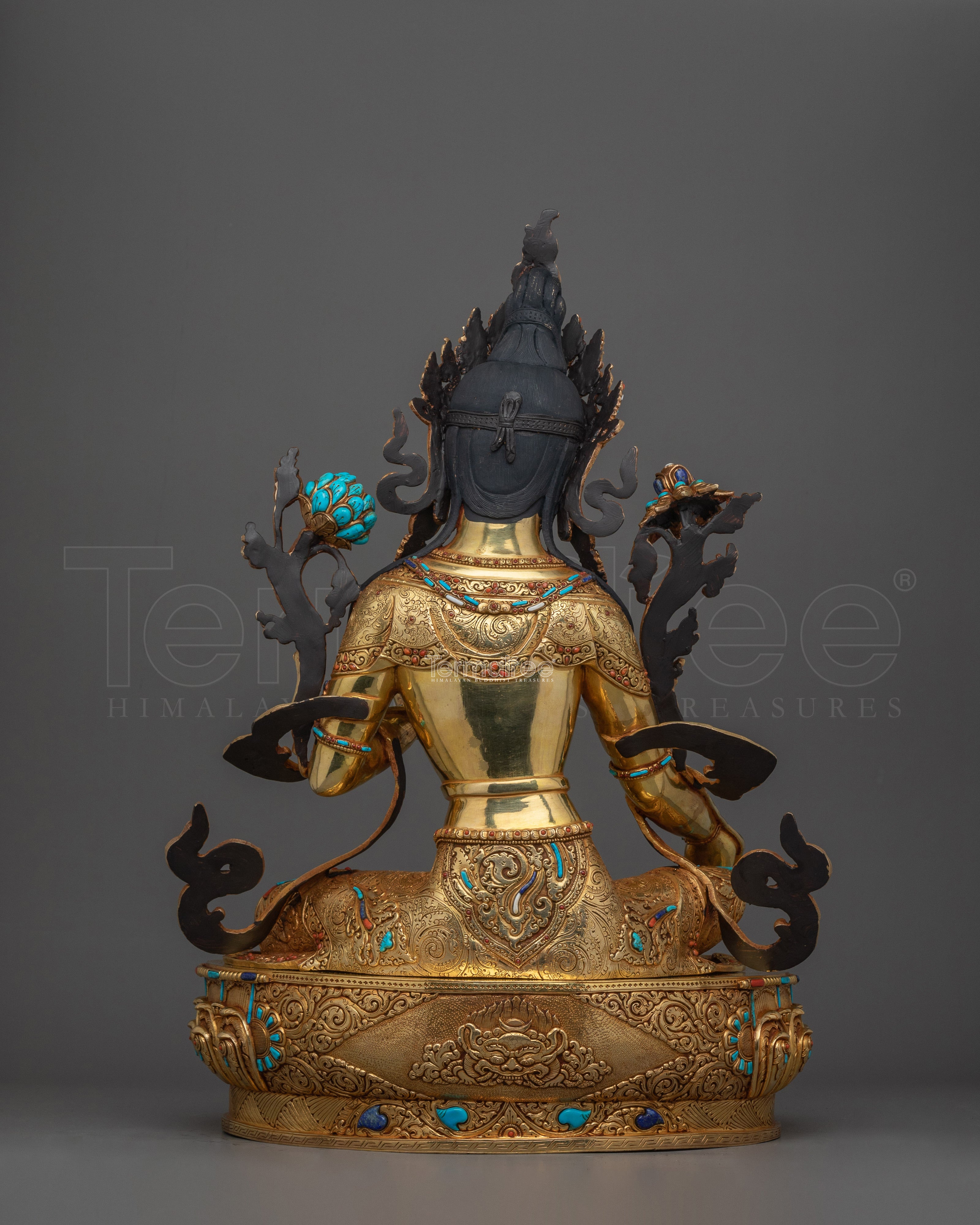 Handmade Statue of Green Tara | The Goddess of Compassion and Protection