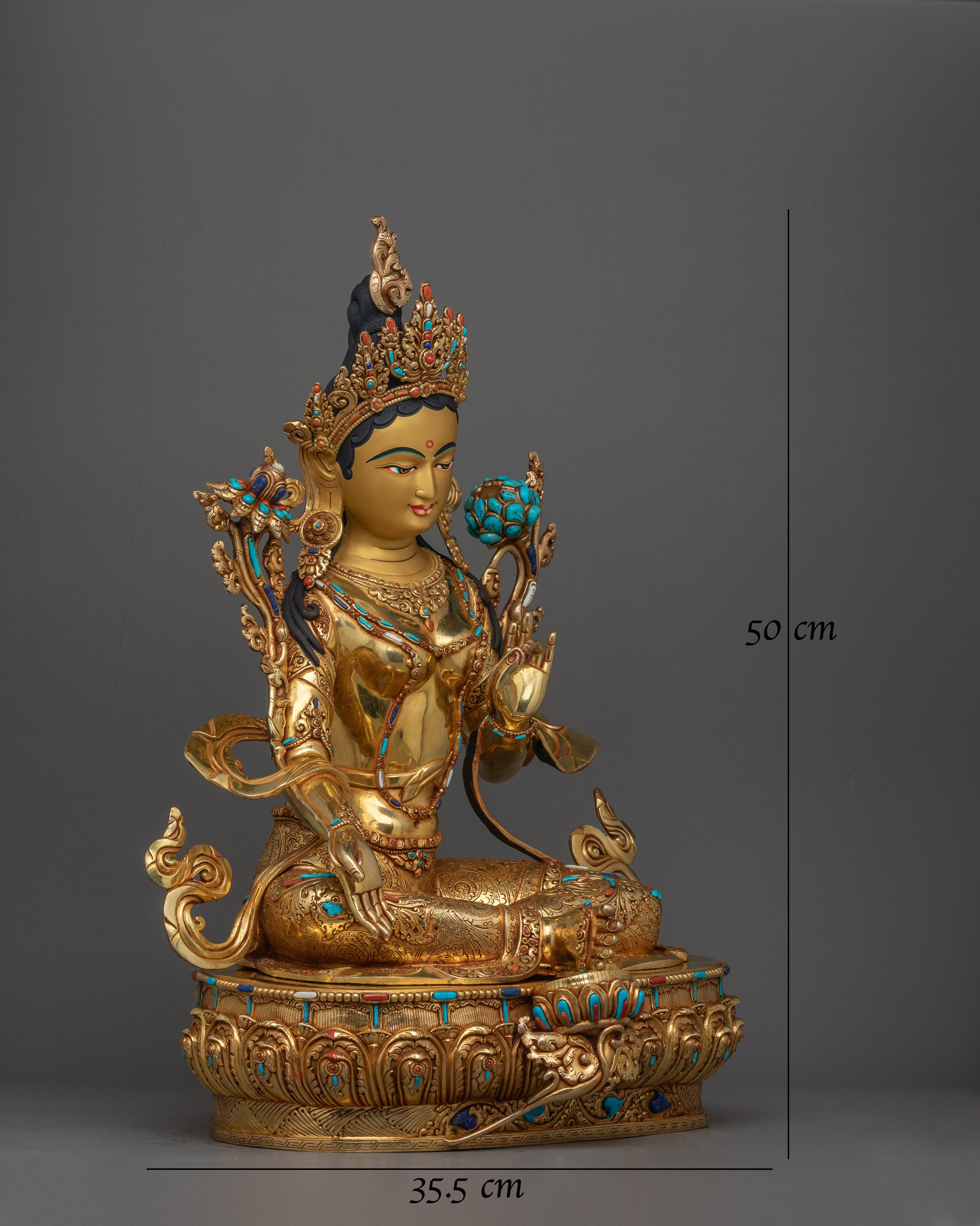 handmade-sculpture-of-green-tara