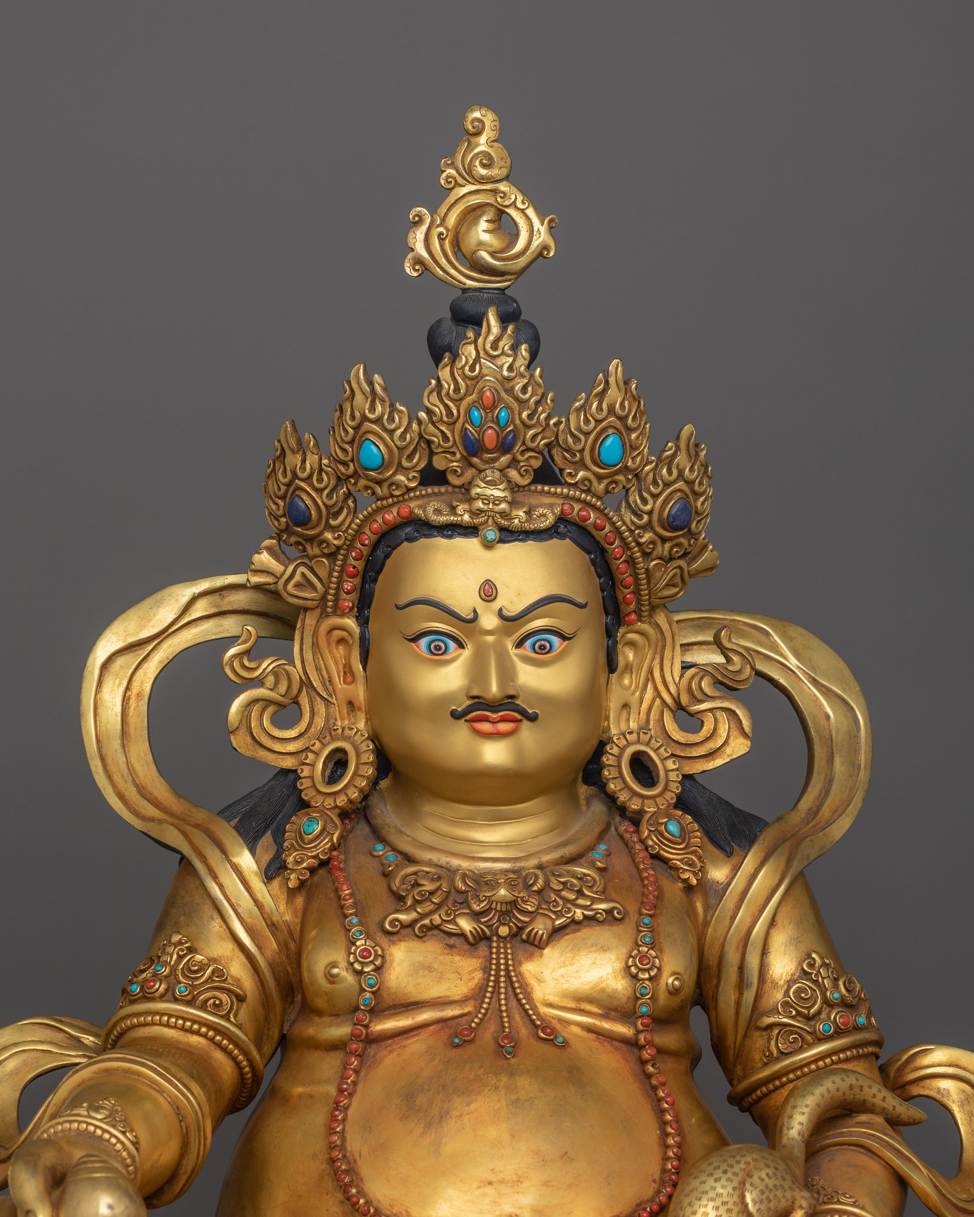 Skillfully Handcrafted Statue of Dzambhala | Deity of Wealth and Prosperity