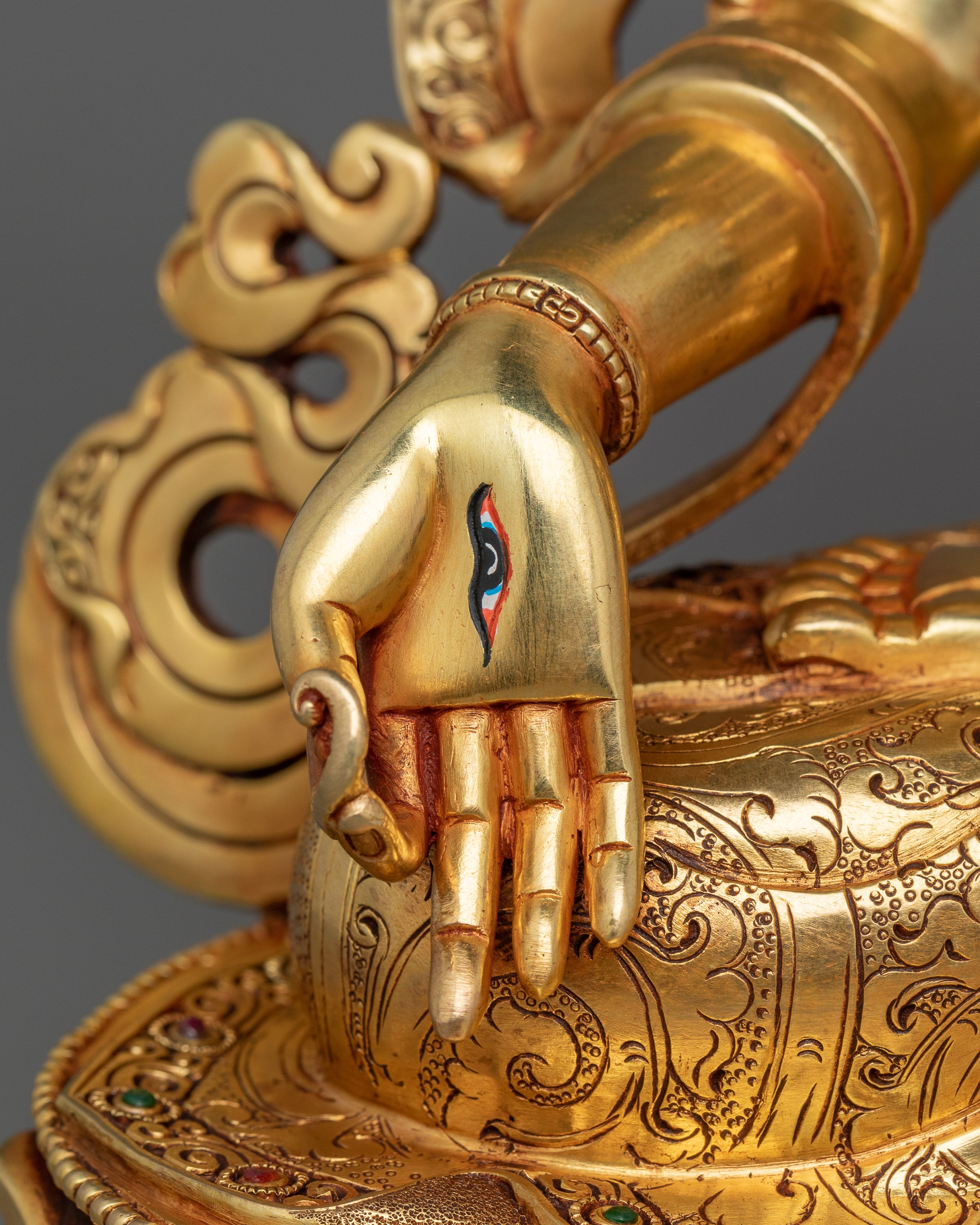 Traditionally Sculpted White Tara | Tara with Seven Eyes