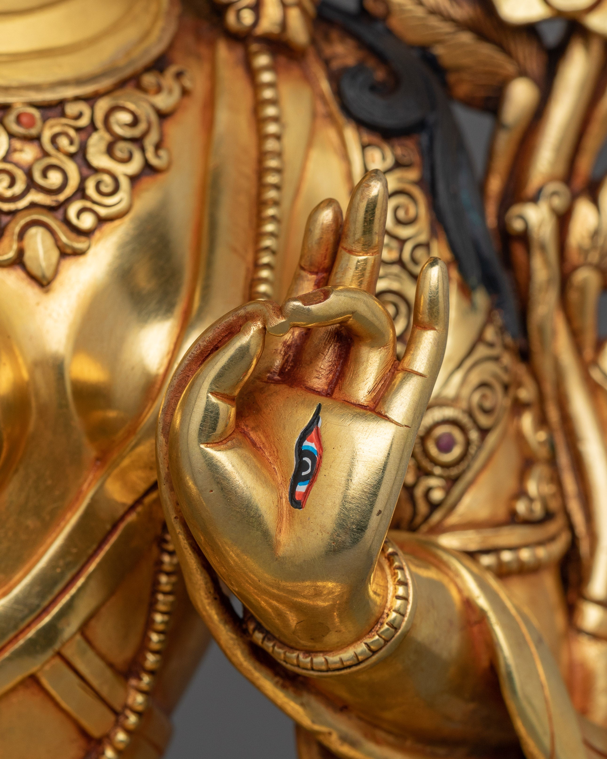 Traditionally Sculpted White Tara | Tara with Seven Eyes