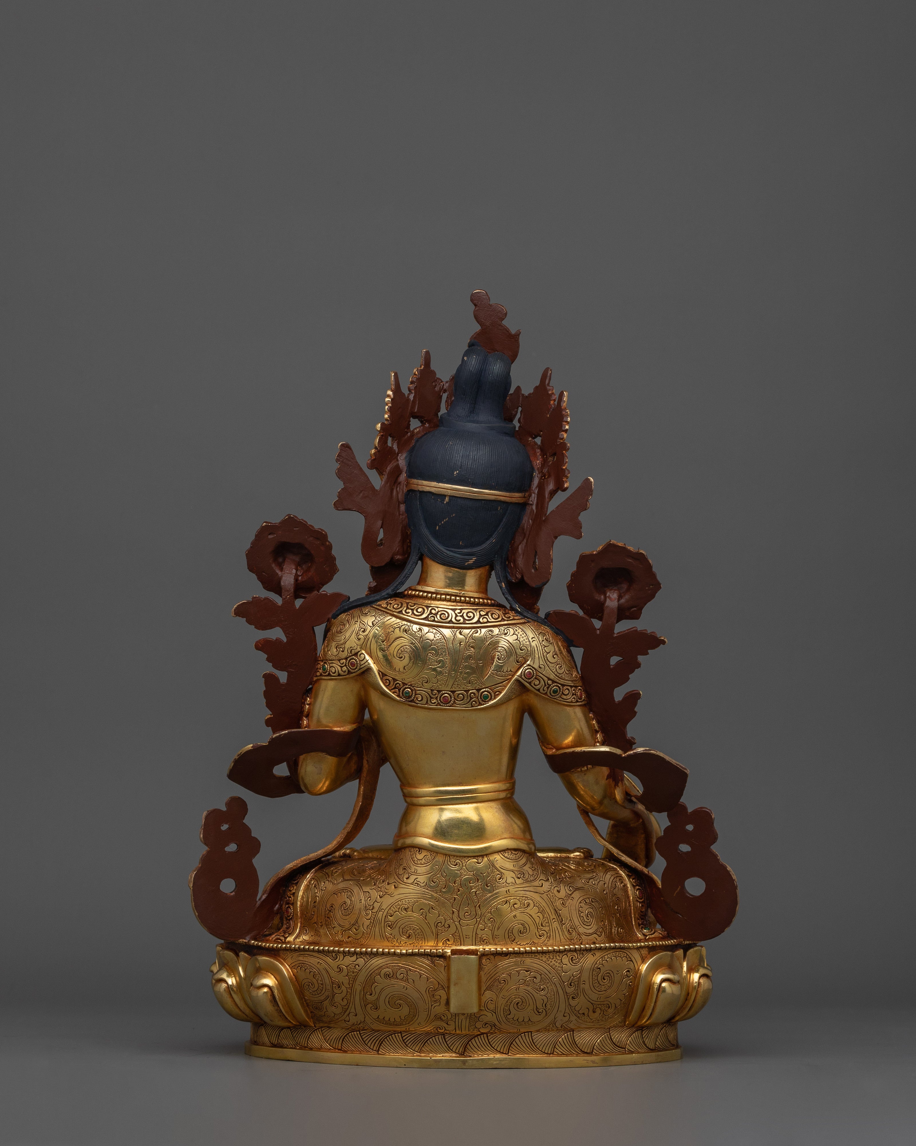 Traditionally Sculpted White Tara | Tara with Seven Eyes