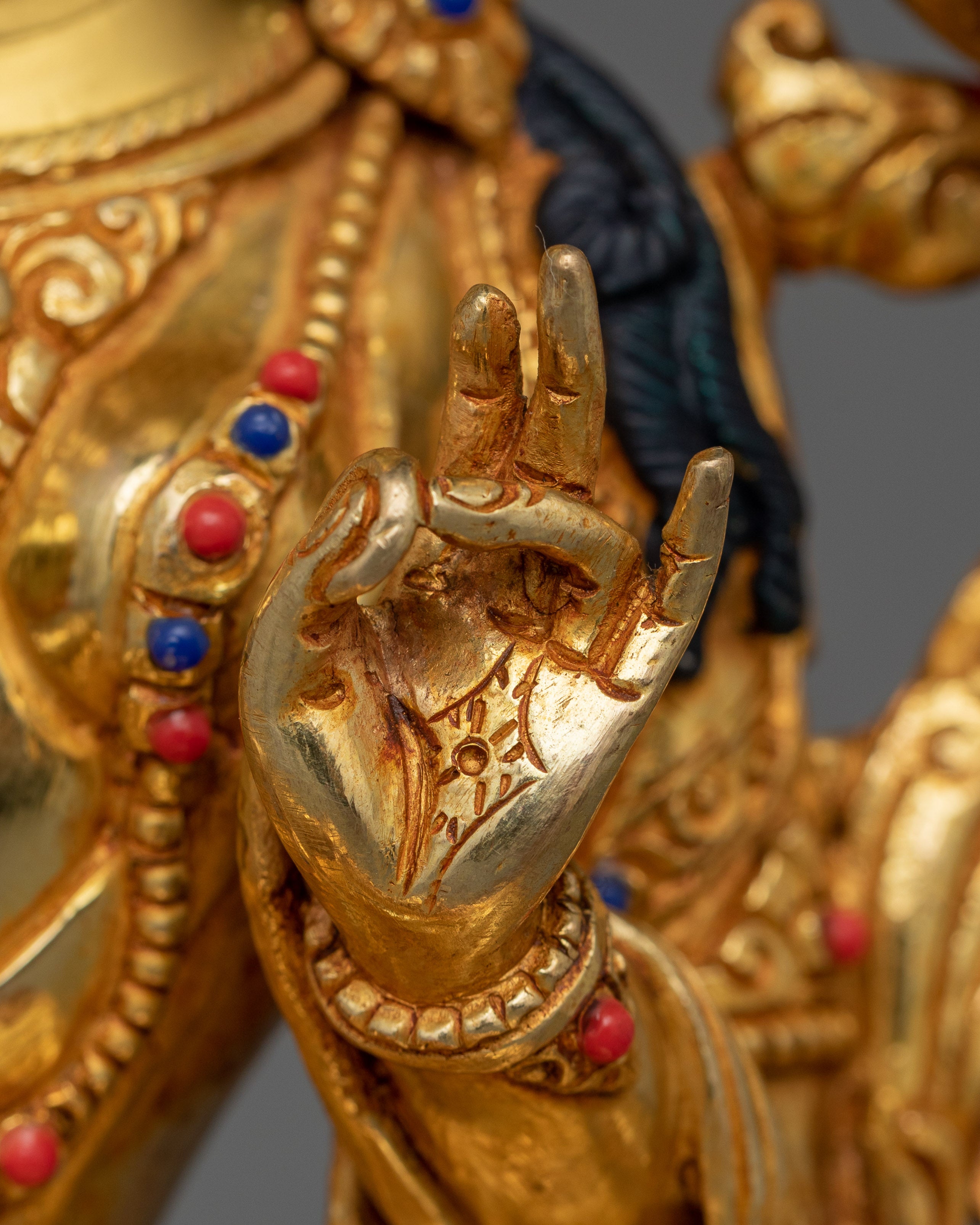 Himalayan Sculpture of Green Tara | Traditional Tibetan Style