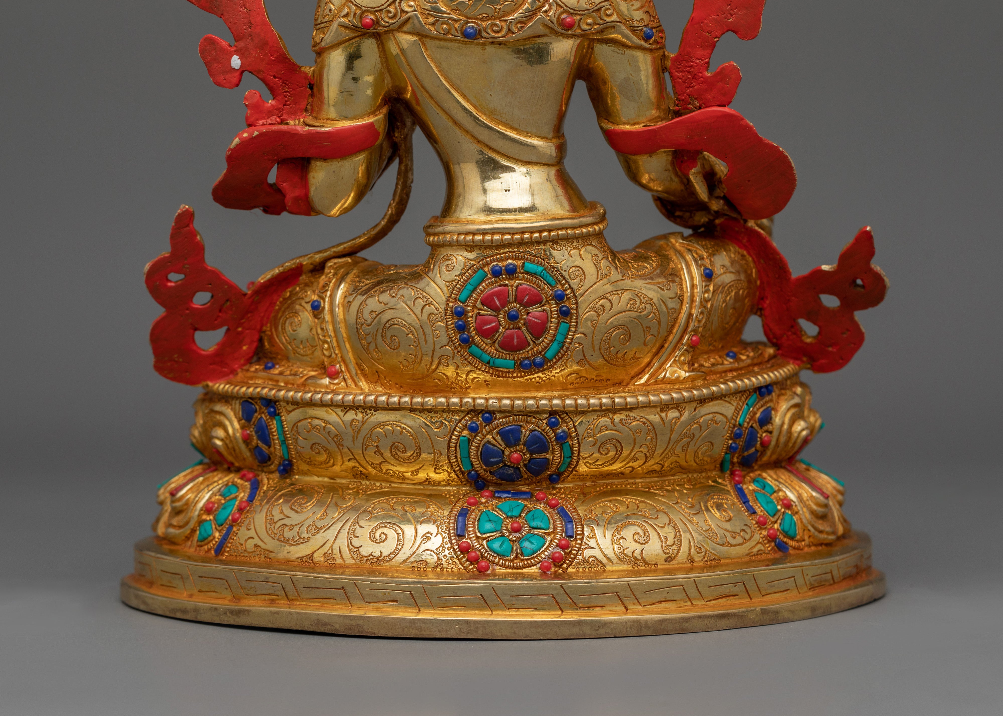 Himalayan Sculpture of Green Tara | Traditional Tibetan Style