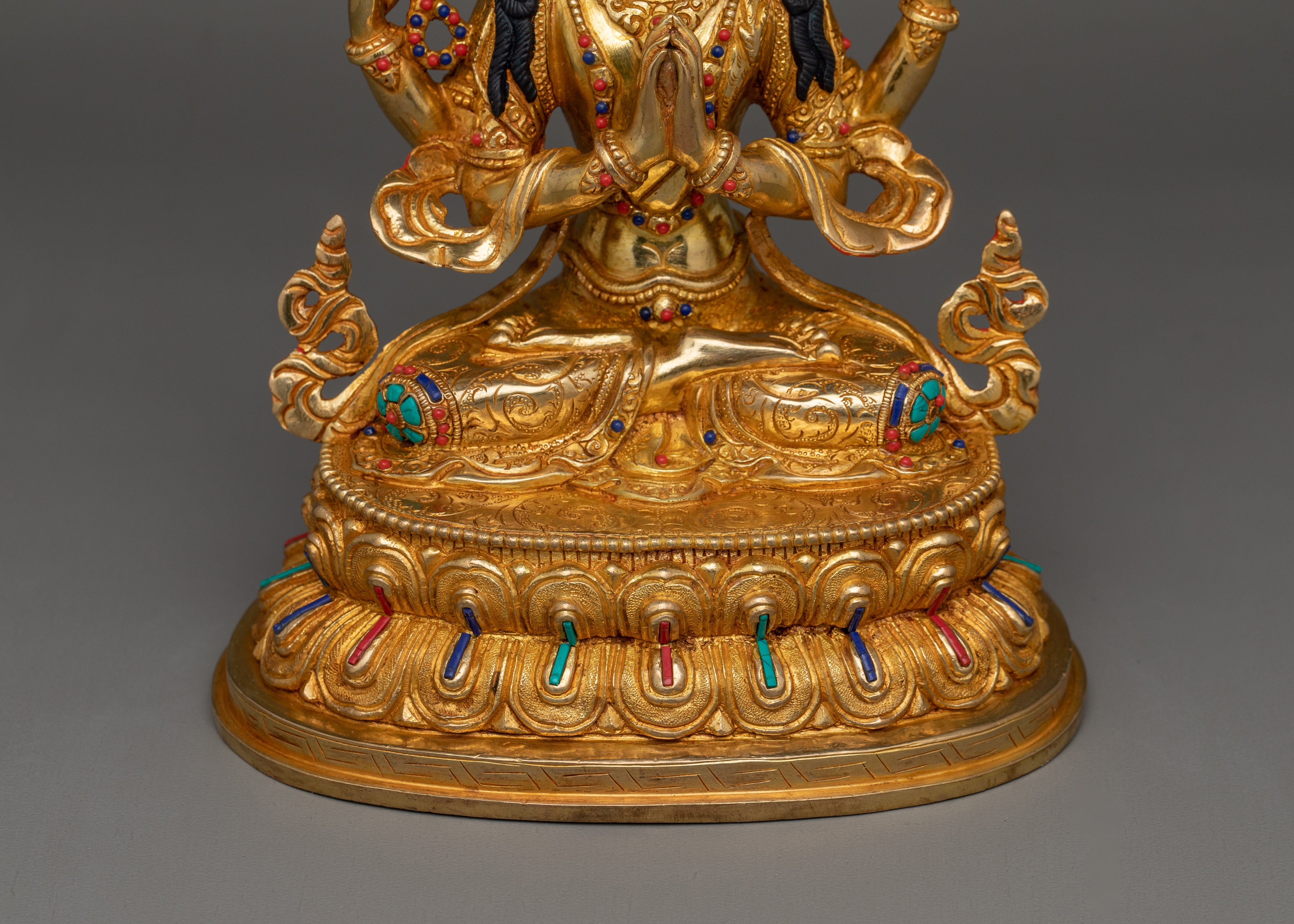 Handmade Sculpture of Chenresig | Lord of Compassion