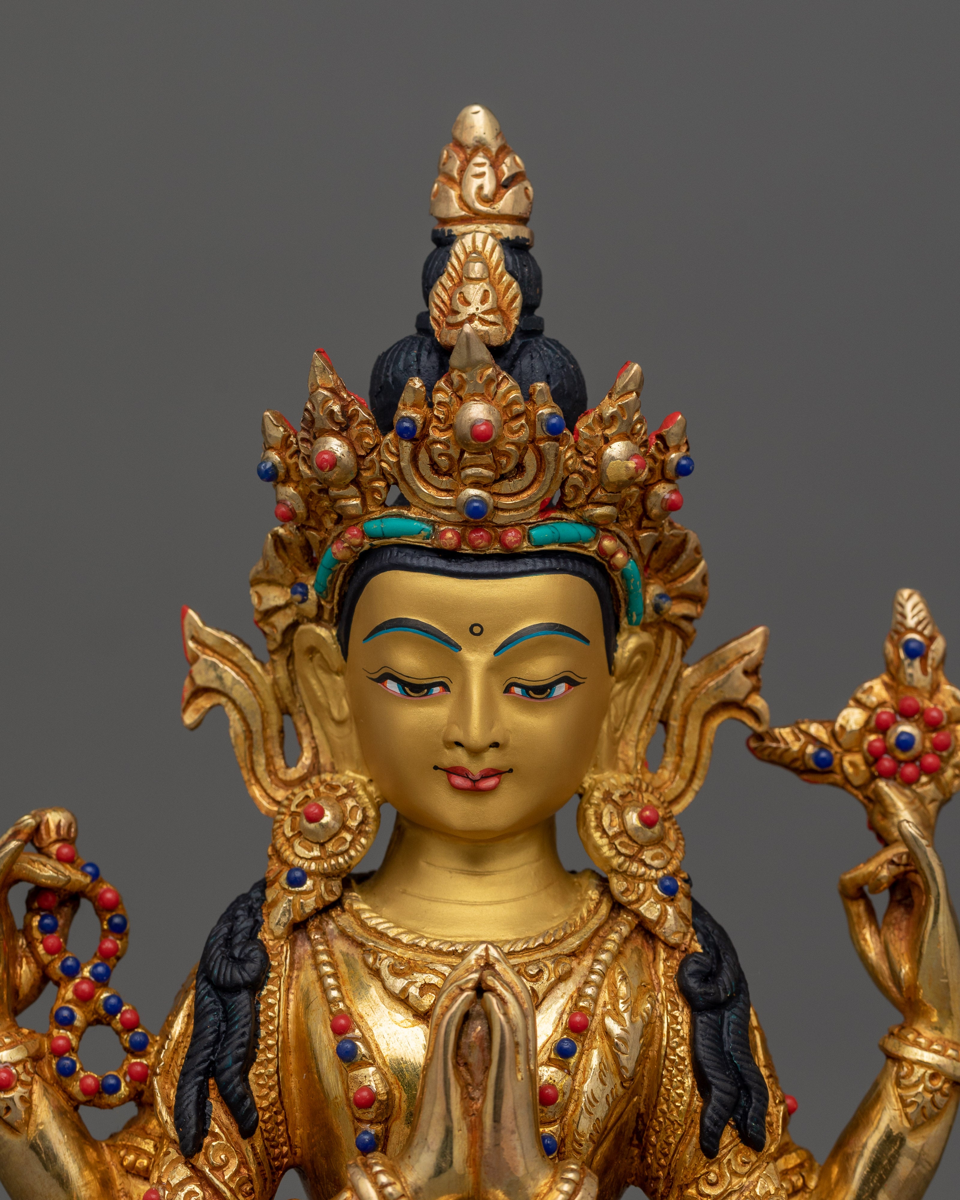 Handmade Sculpture of Chenresig | Lord of Compassion