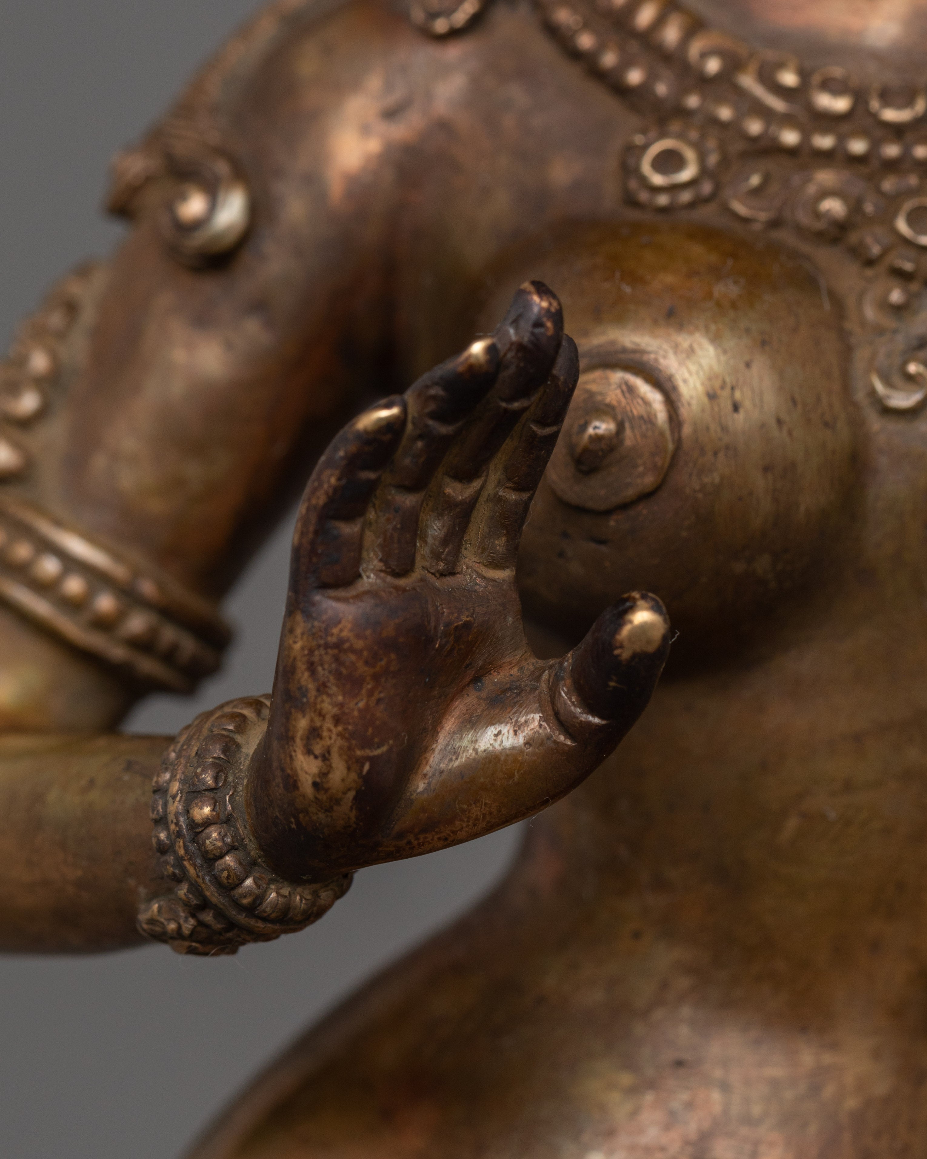 Handmade Statue of Standing Green Tara | Enlightened Energy