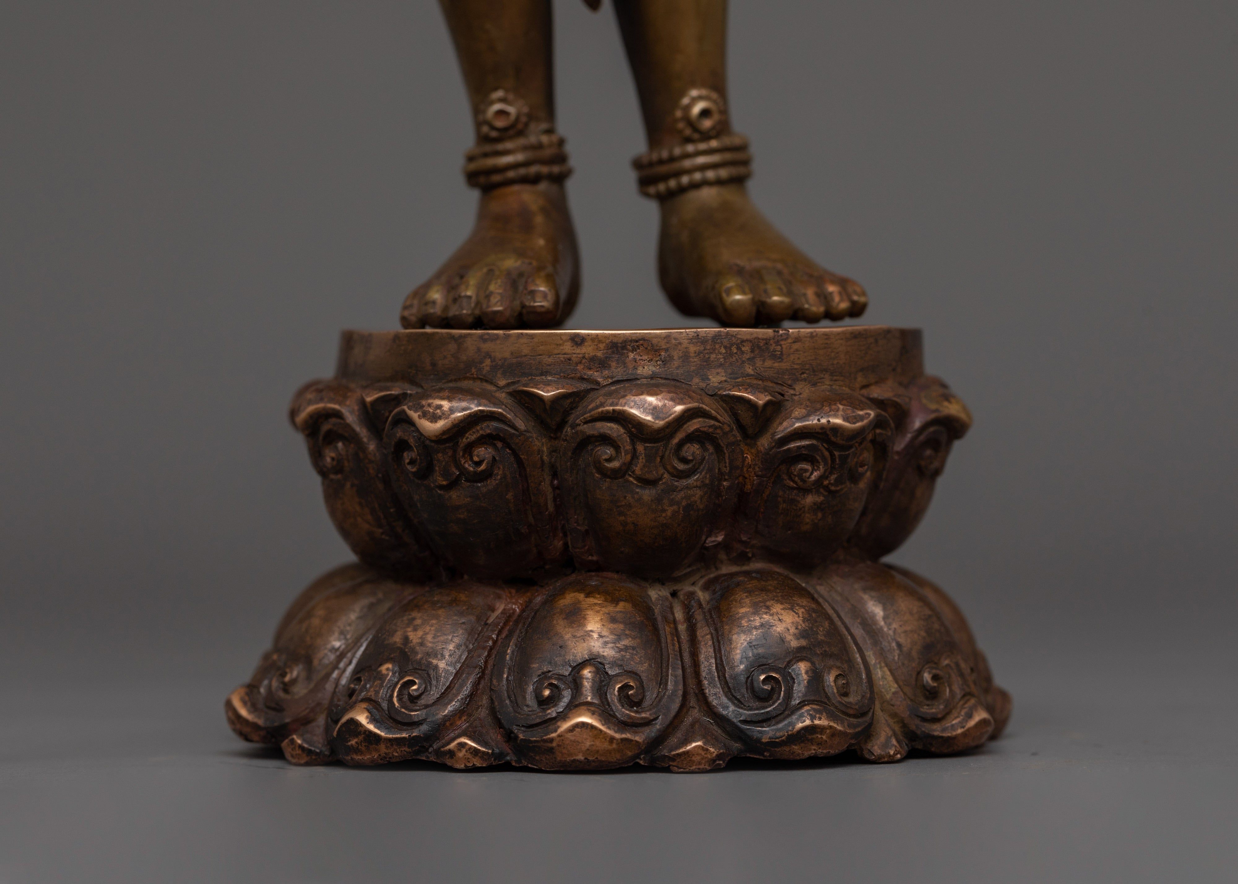 Handmade Statue of Standing Green Tara | Enlightened Energy