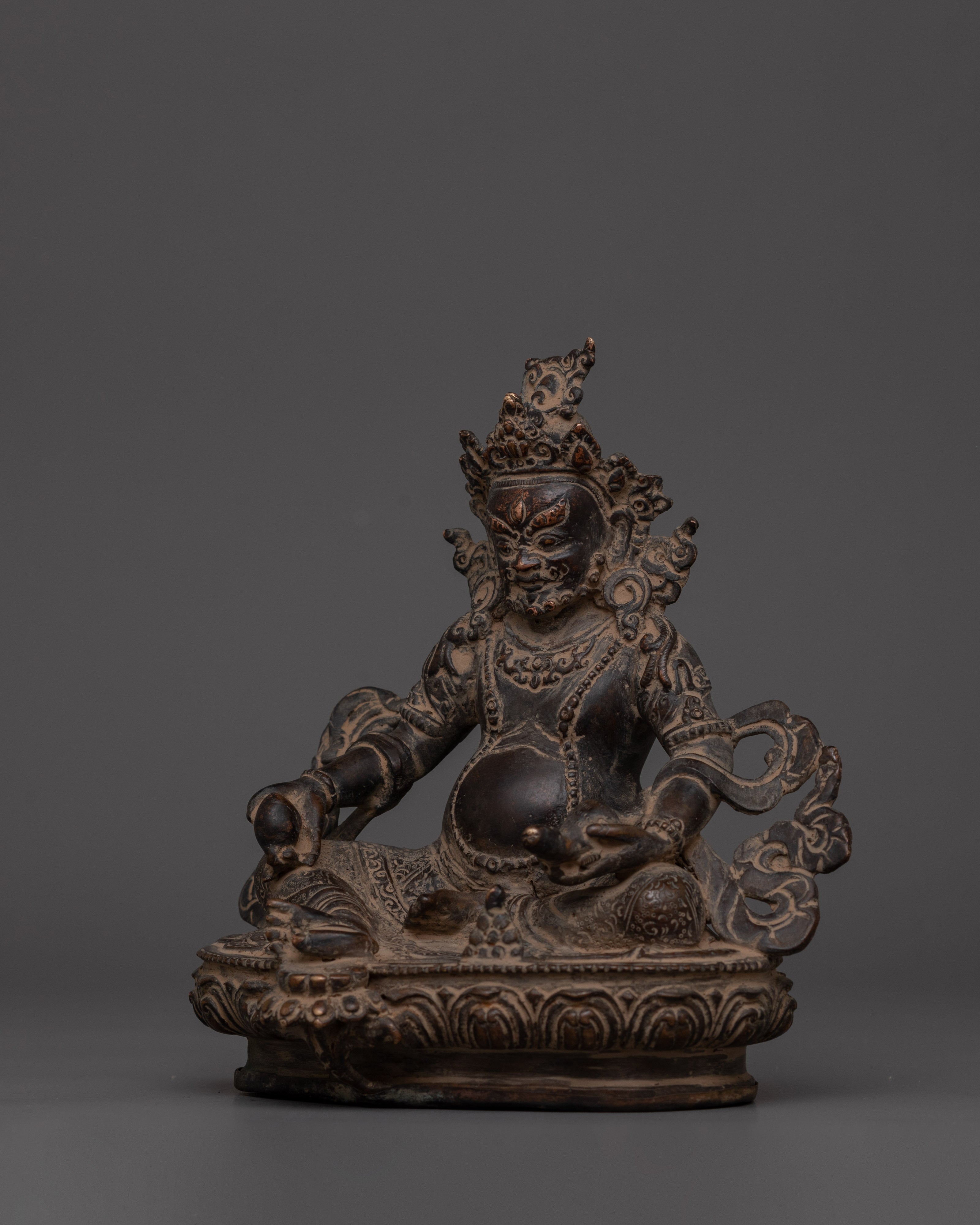 Handcrafted Deity of Fortune "Dzambhala Statue" | Wealth Deity