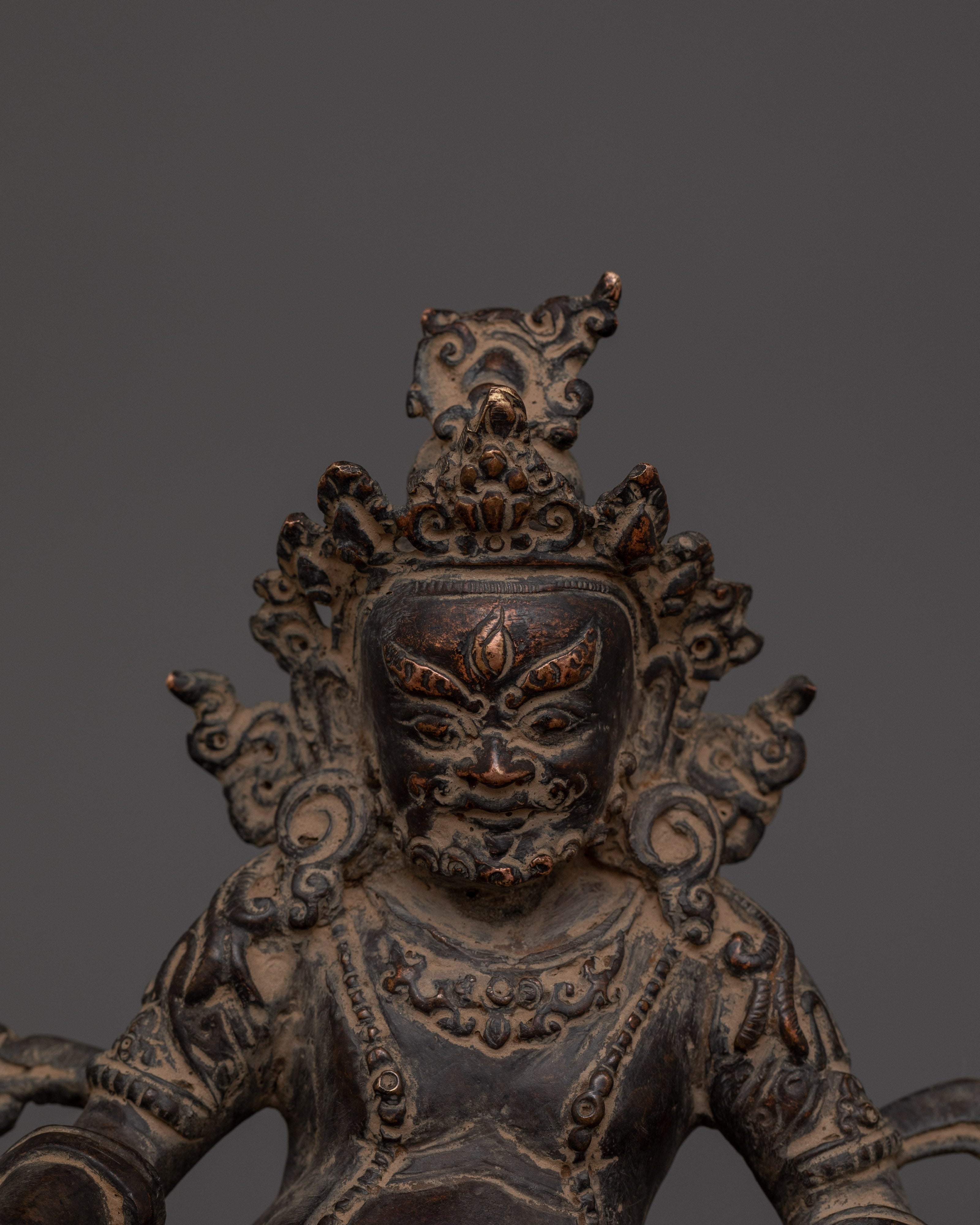 Handcrafted Deity of Fortune "Dzambhala Statue" | Wealth Deity