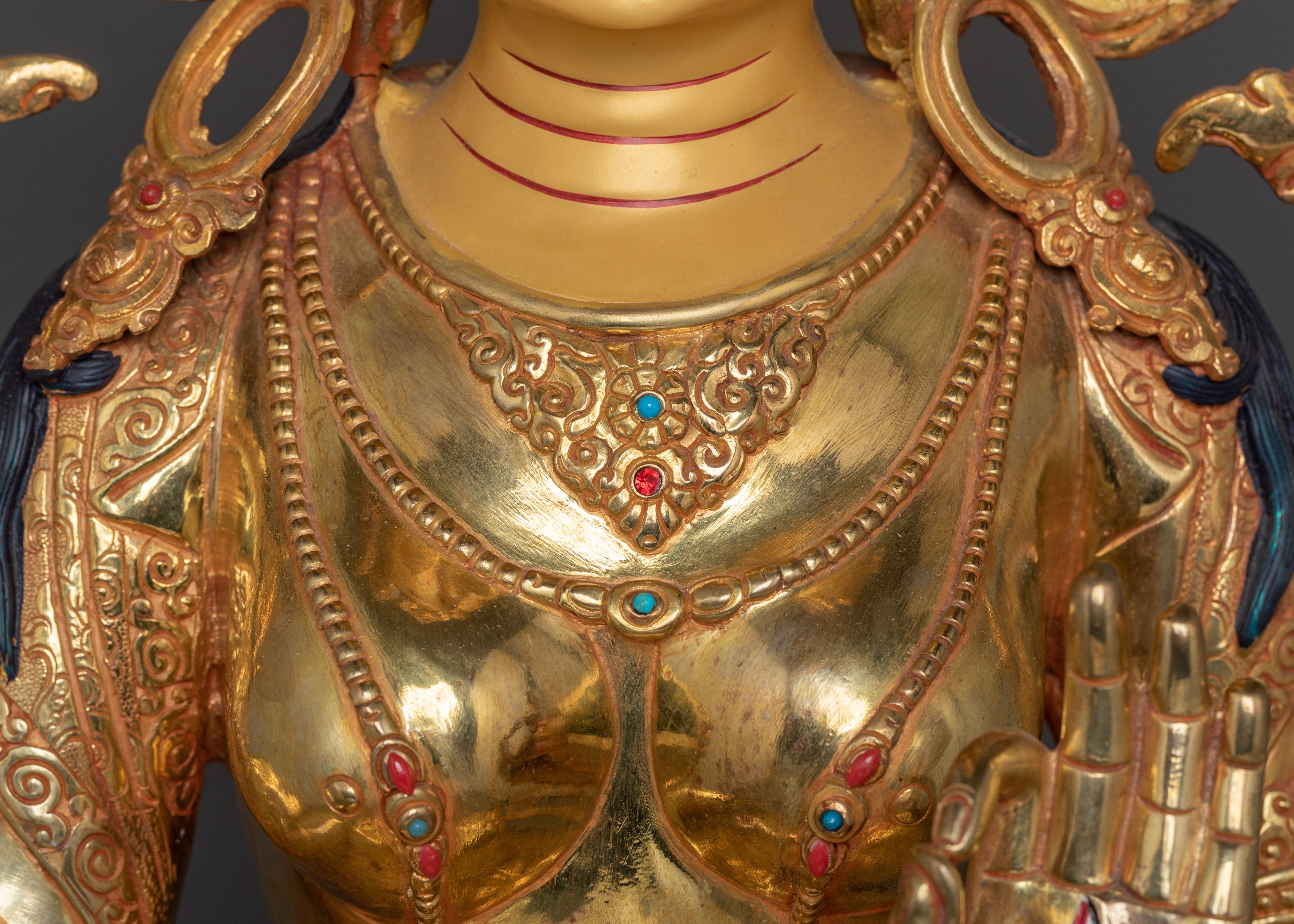 Himalayan Sculpture of White Tara | The Goddess of Compassion and Longevity