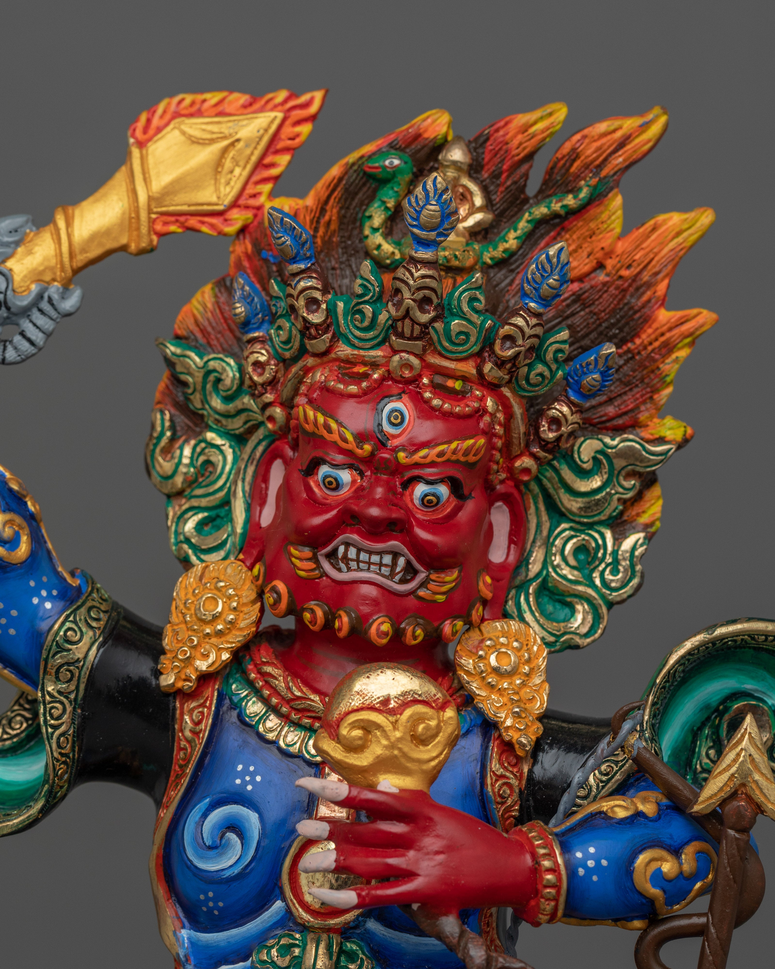 Protector Buddhist Deity Mahakala | Tibetan Sculpture