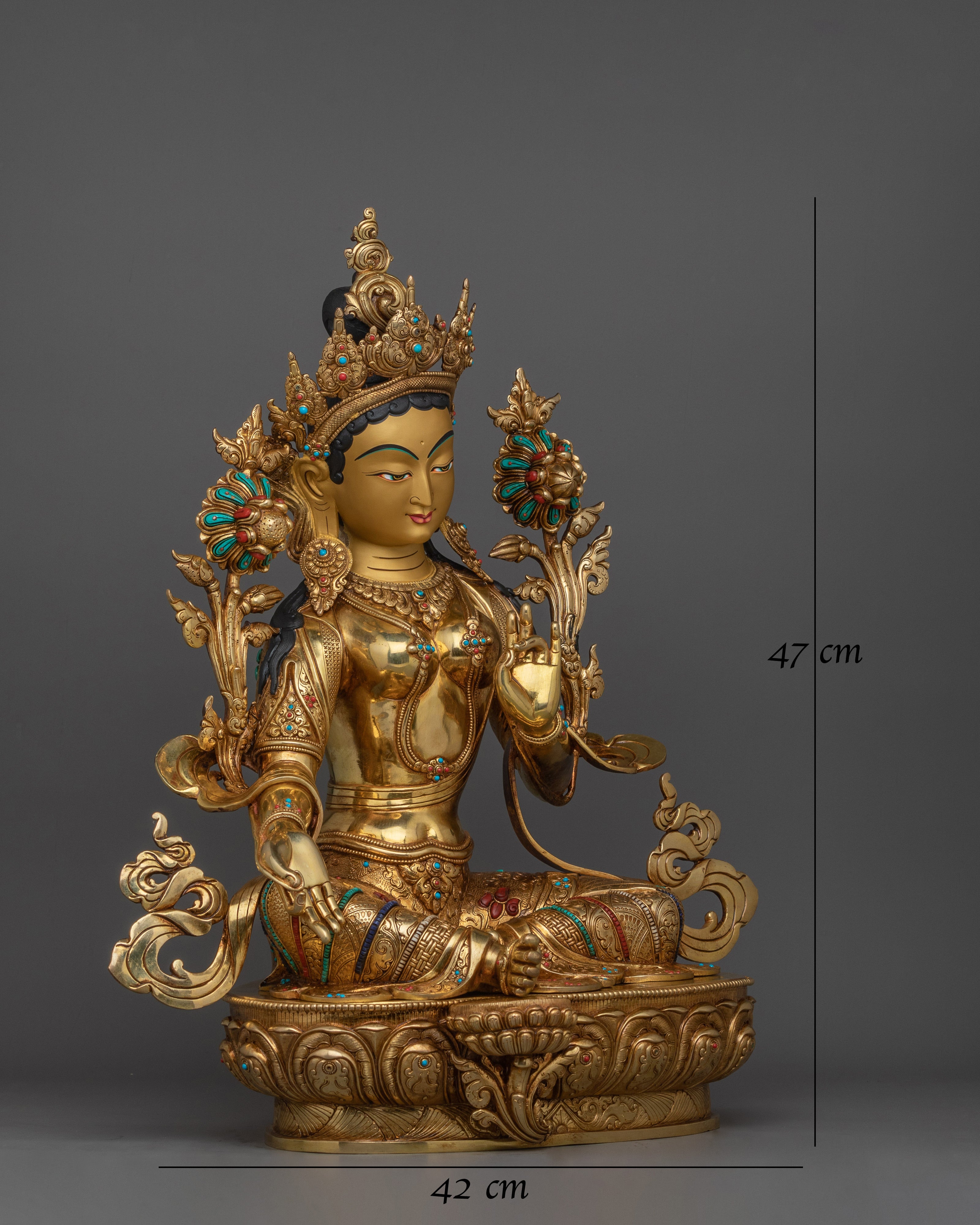 traditional-sculpture-of-green-tara
