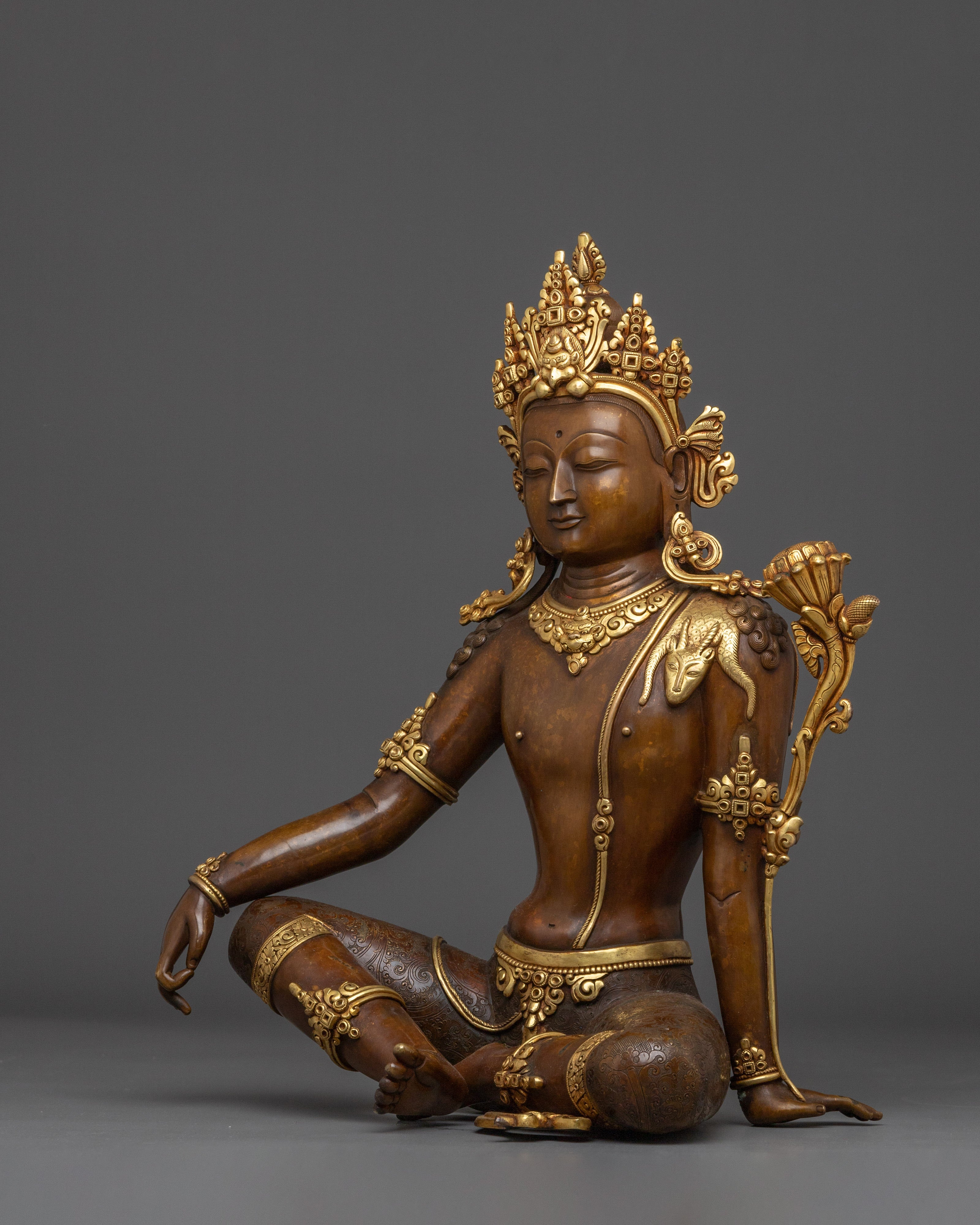 Lokeshwor Handmade Statue | Oxidized Copper Body