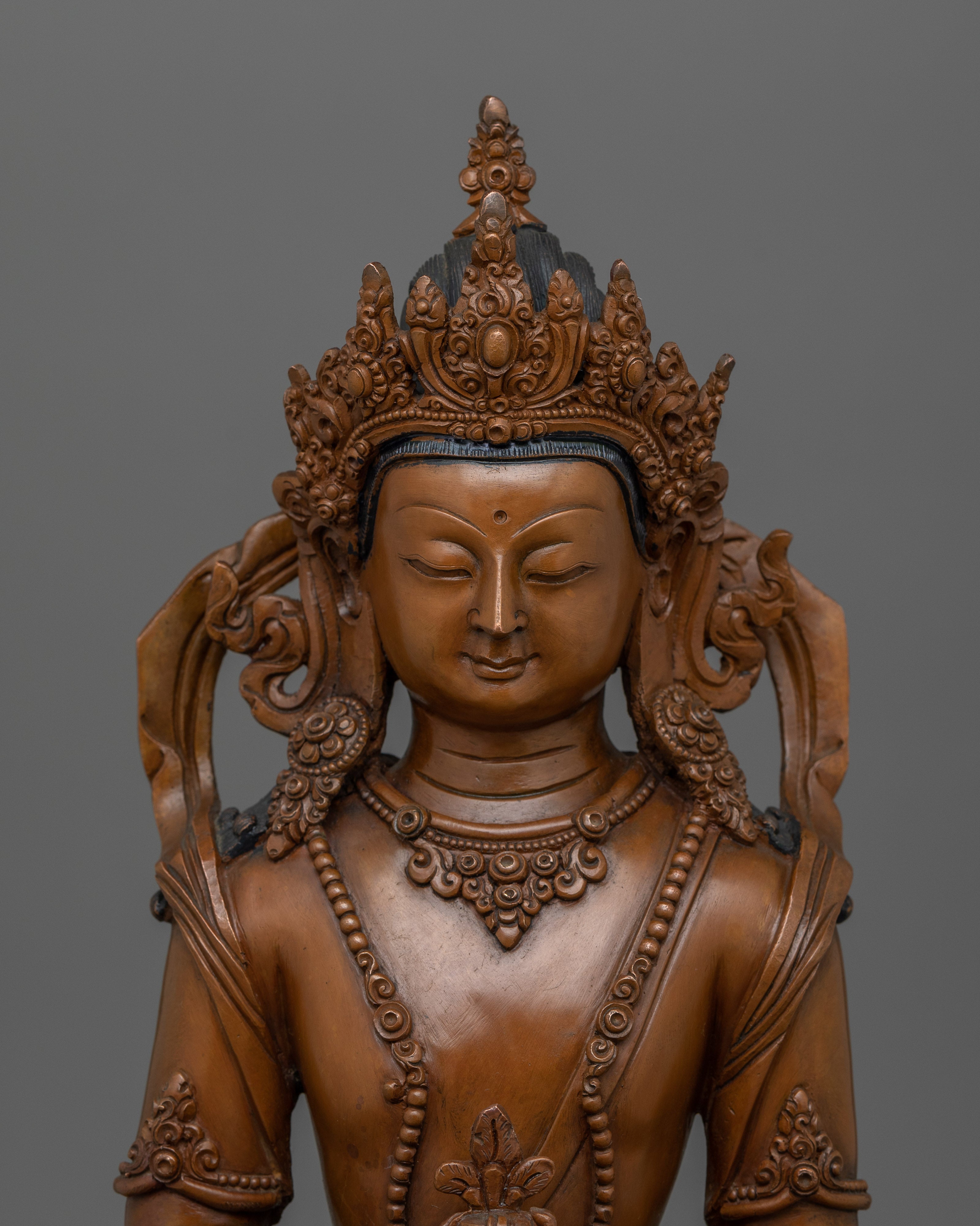 Healer Amitayus Sculpture | 24k Gold Gilded