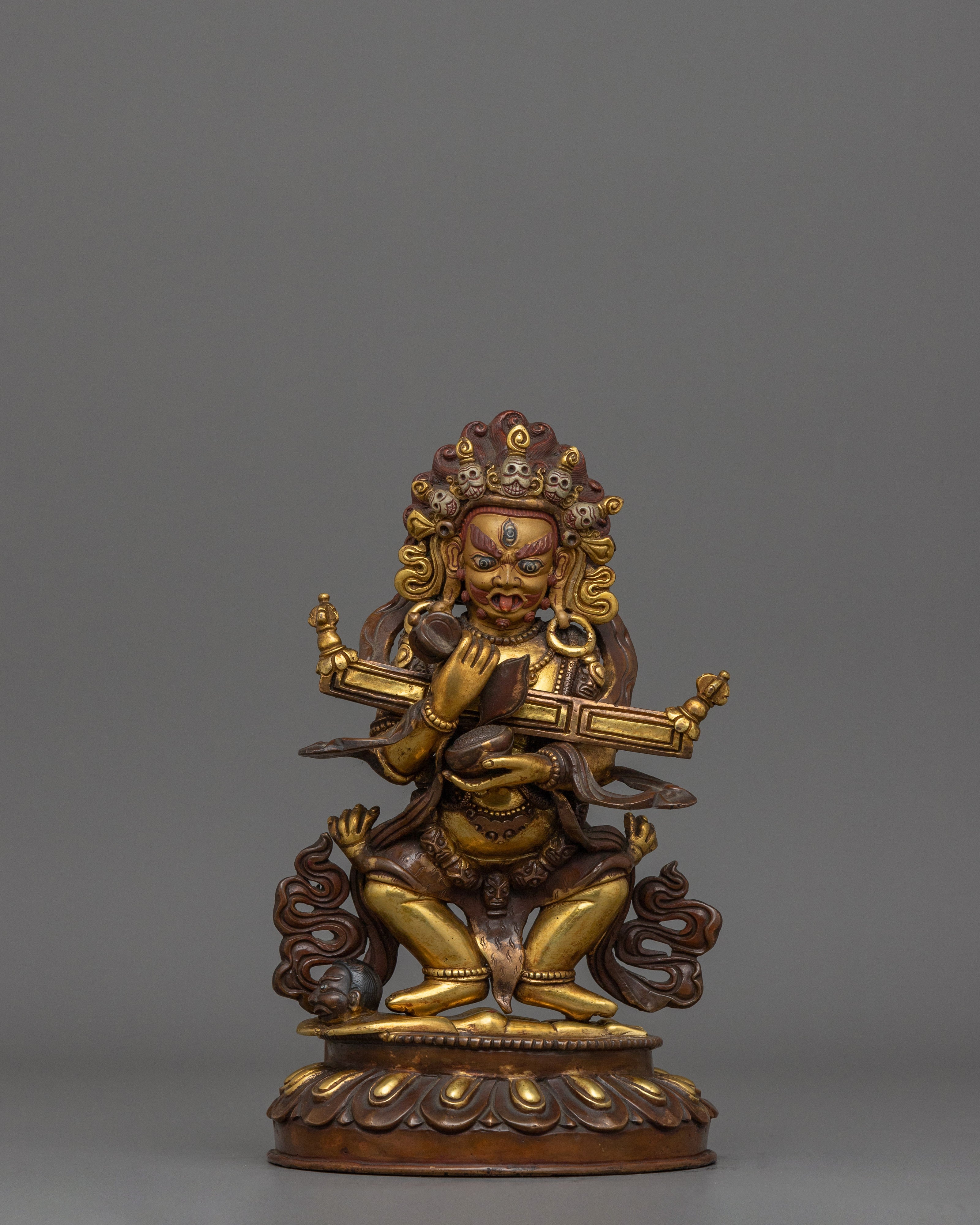 Himalayan sculpture of Shakya Mahakala | The Wrathful Protector of the Dharma