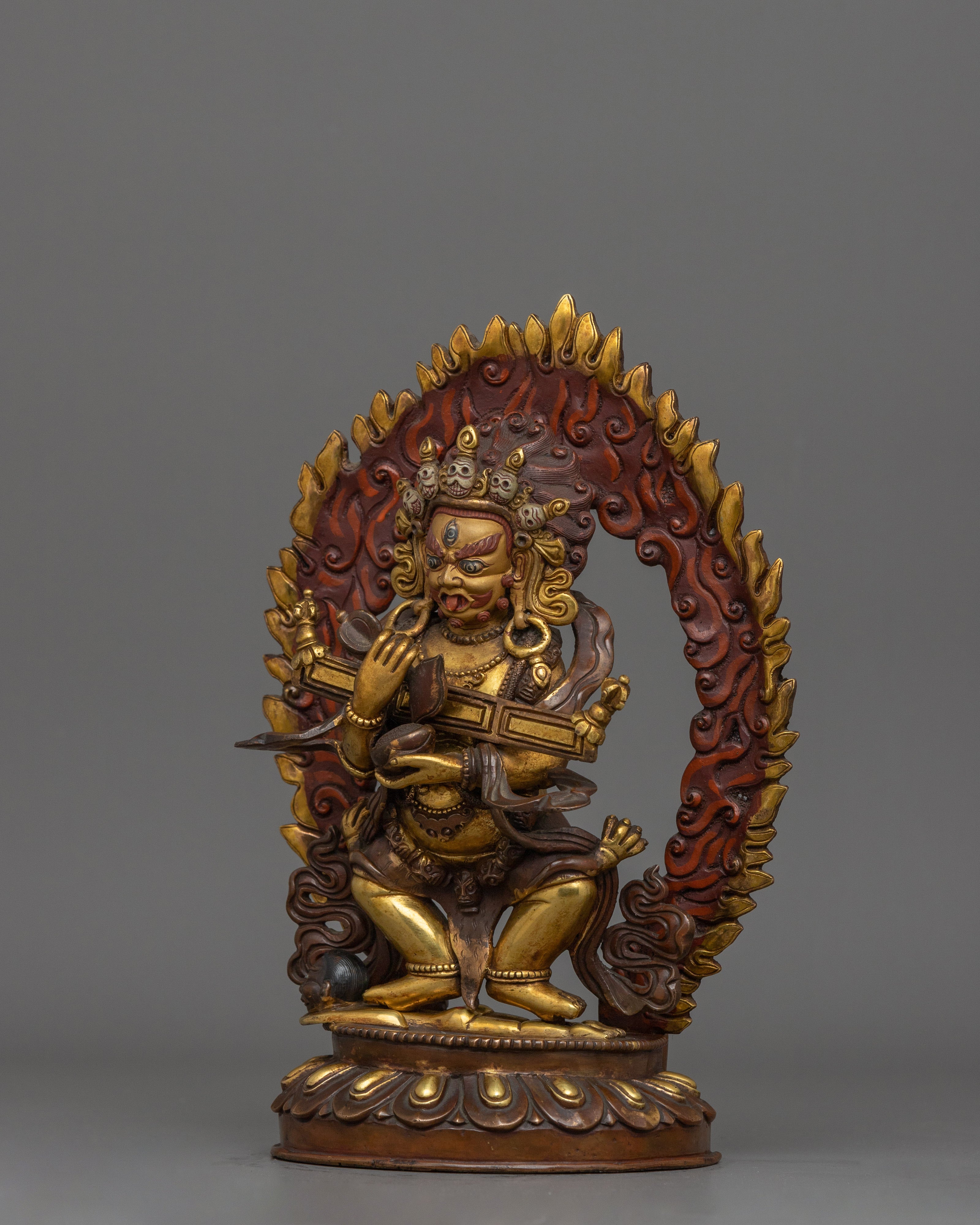 Himalayan sculpture of Shakya Mahakala | The Wrathful Protector of the Dharma