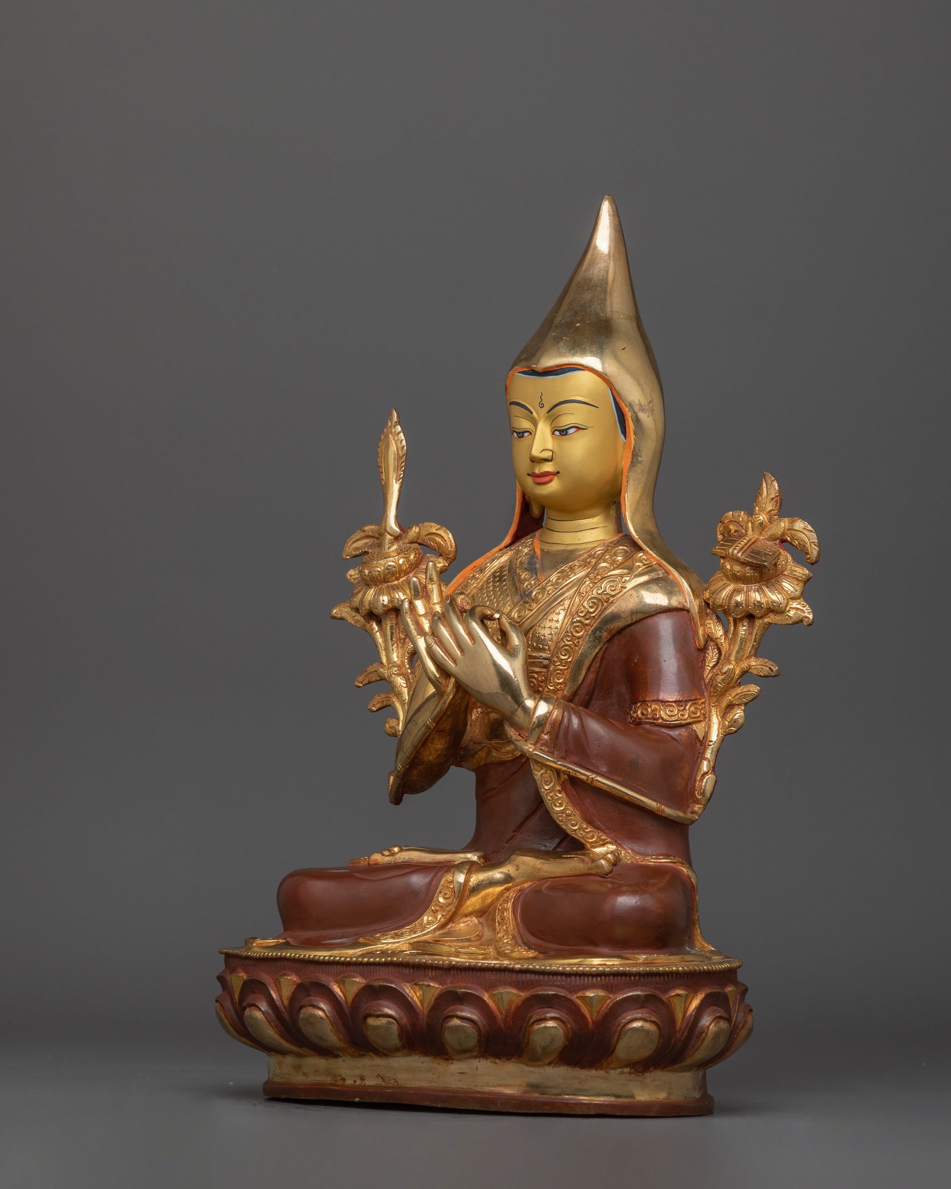 Tsongkhapa Lama Sculpture | Handcrafted in Nepal
