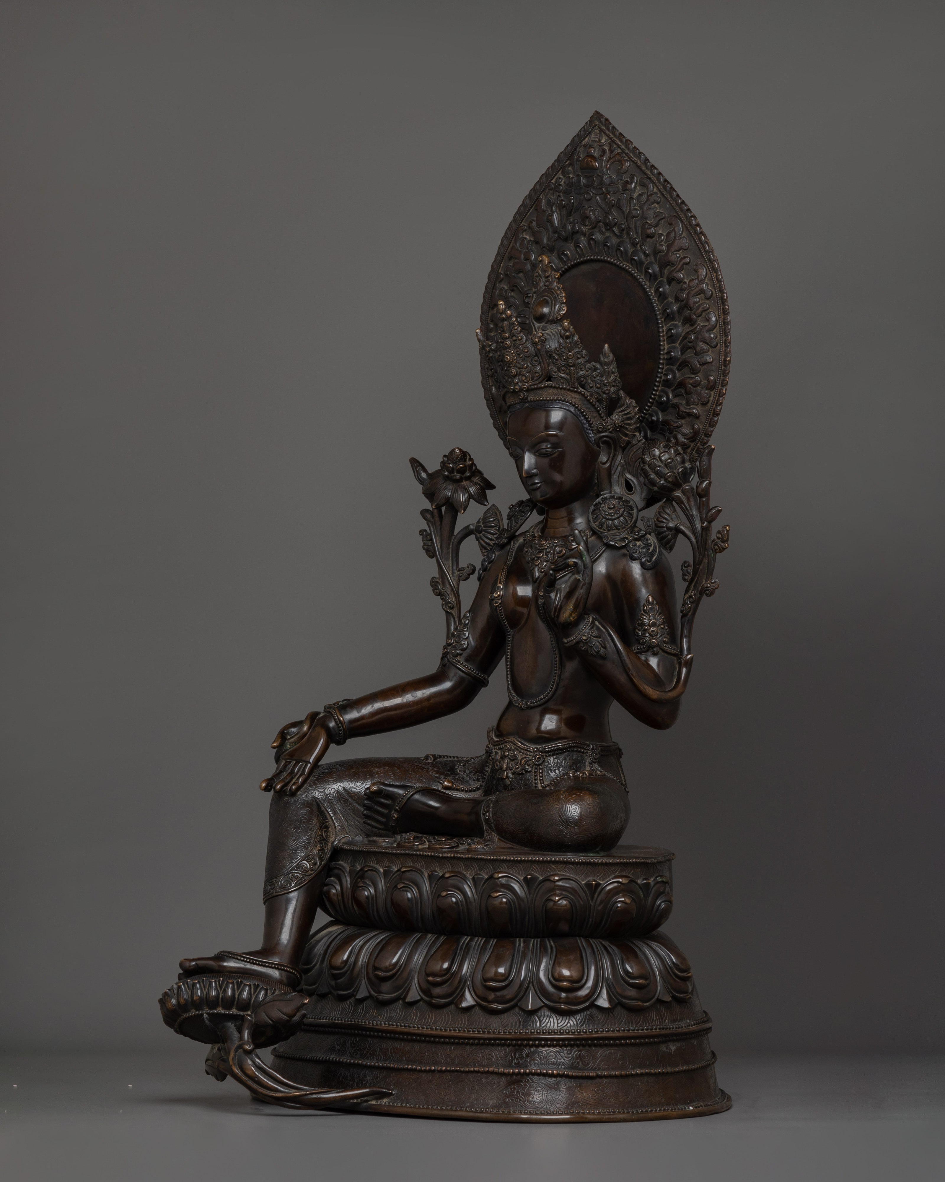 Handcrafted Sculpture of Green | Mother of All Buddhas