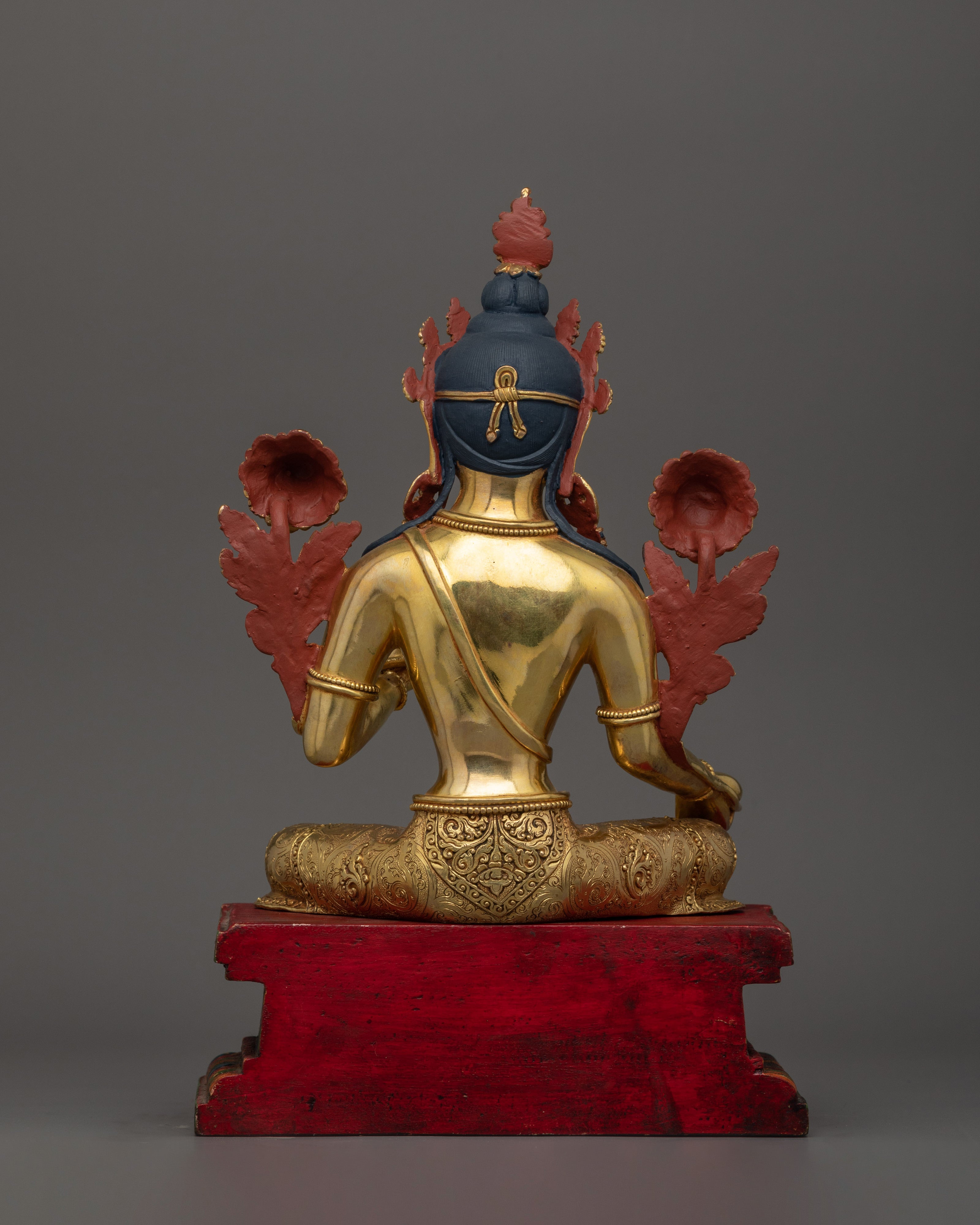 Himalayan Buddhist Artwork of Green Tara | Meditation and Healing Statue